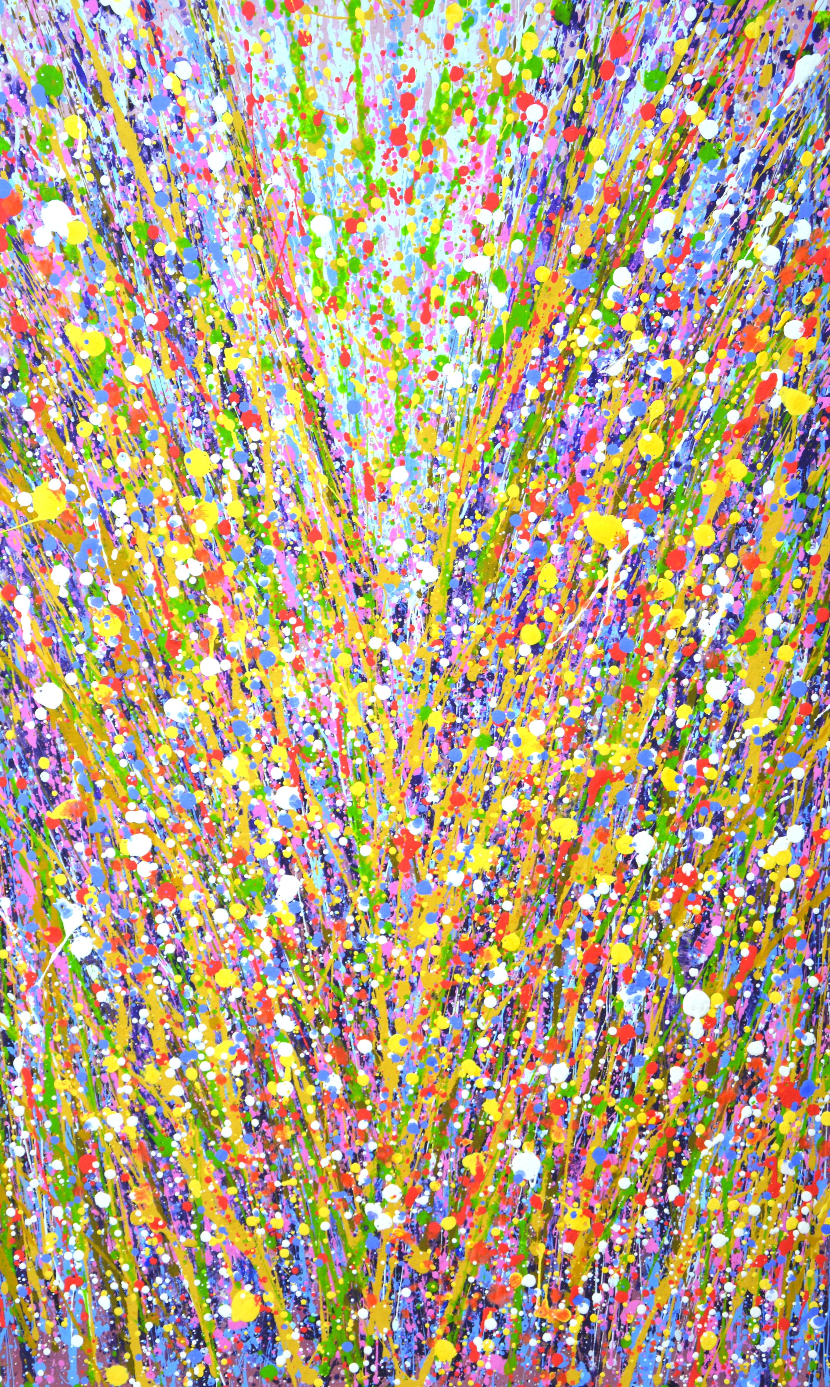 Expression 56, farbenfrohes abstraktes Interieurgemälde von Iryna Kastsova