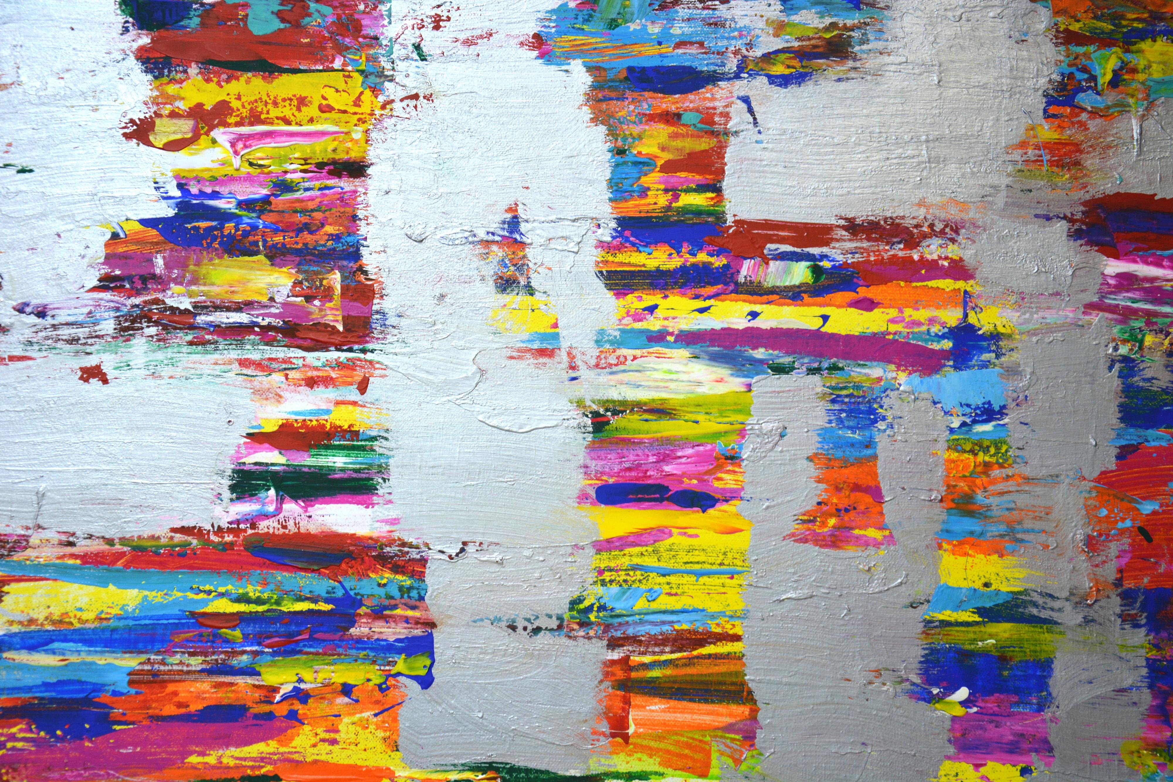 Pintura acrílica abstracta grande - Arte mural moderno y vibrante (100x140 cm)

Añade un toque atrevido a tu interior con esta impresionante pintura acrílica abstracta de 100x140 cm. Esta dinámica composición presenta ricas capas de colores
