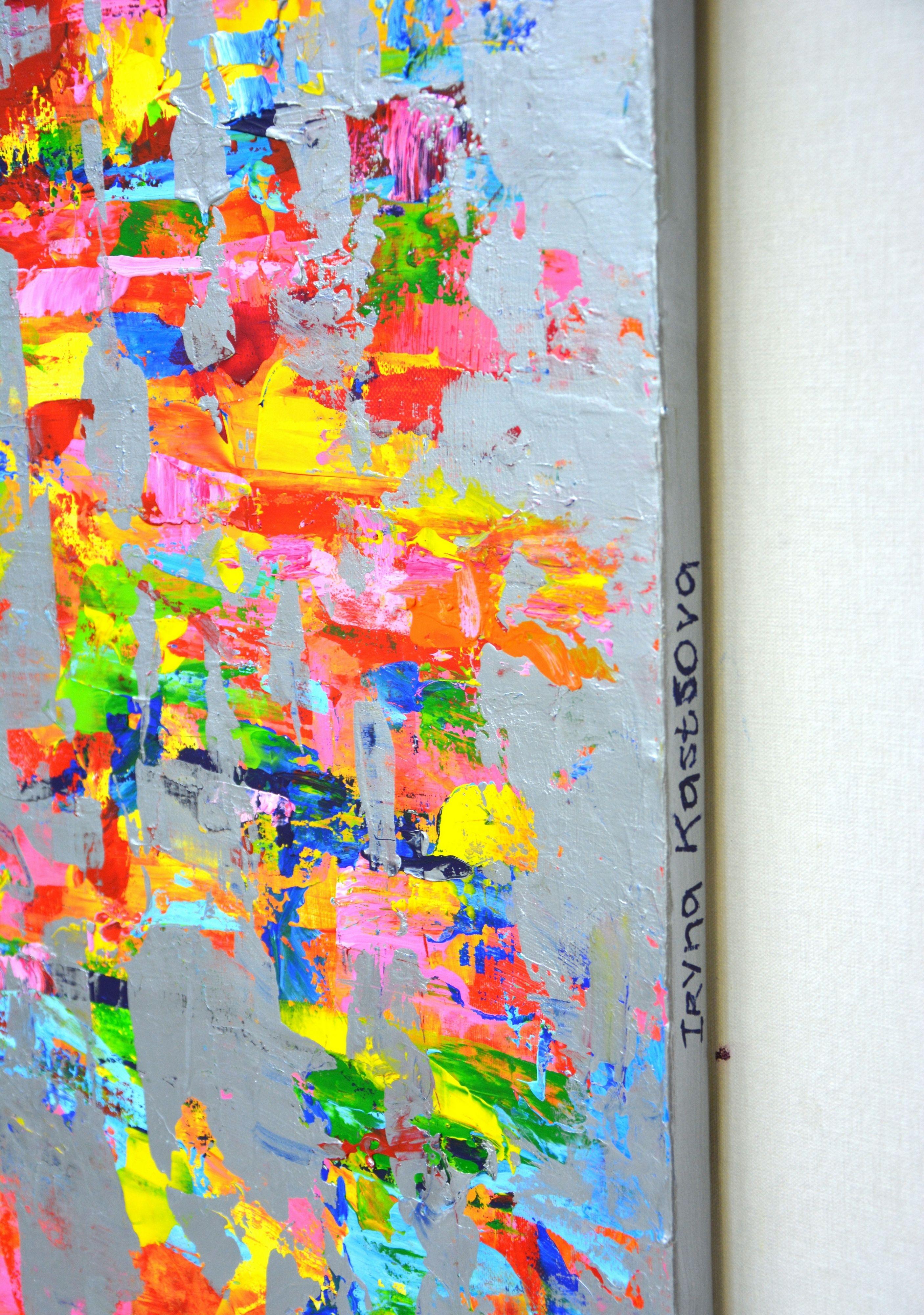 Expression with silver 5., Painting, Acrylic on Canvas For Sale 2