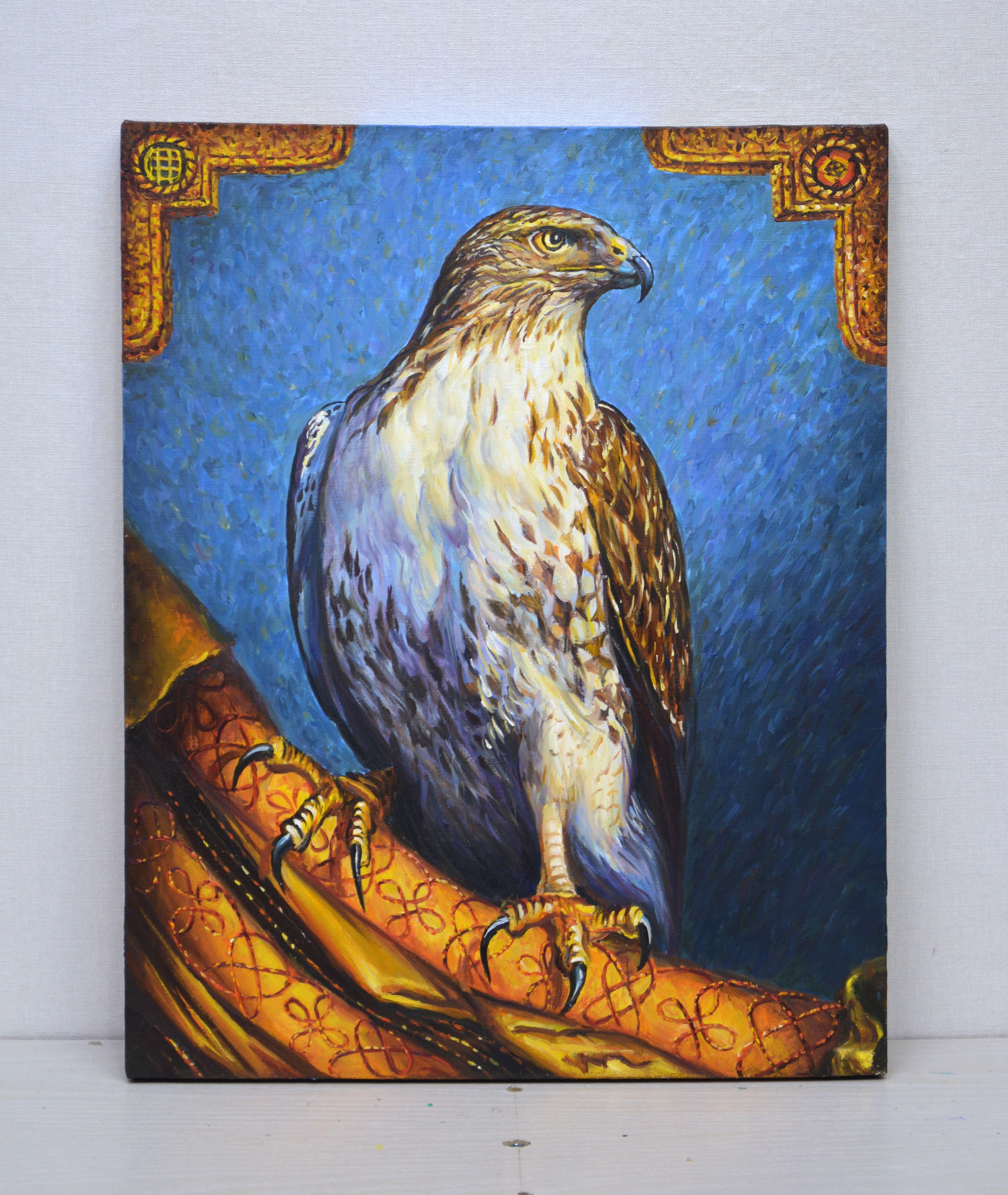 Falcon., Pittura, Olio su tela - Painting Realismo di Iryna Kastsova