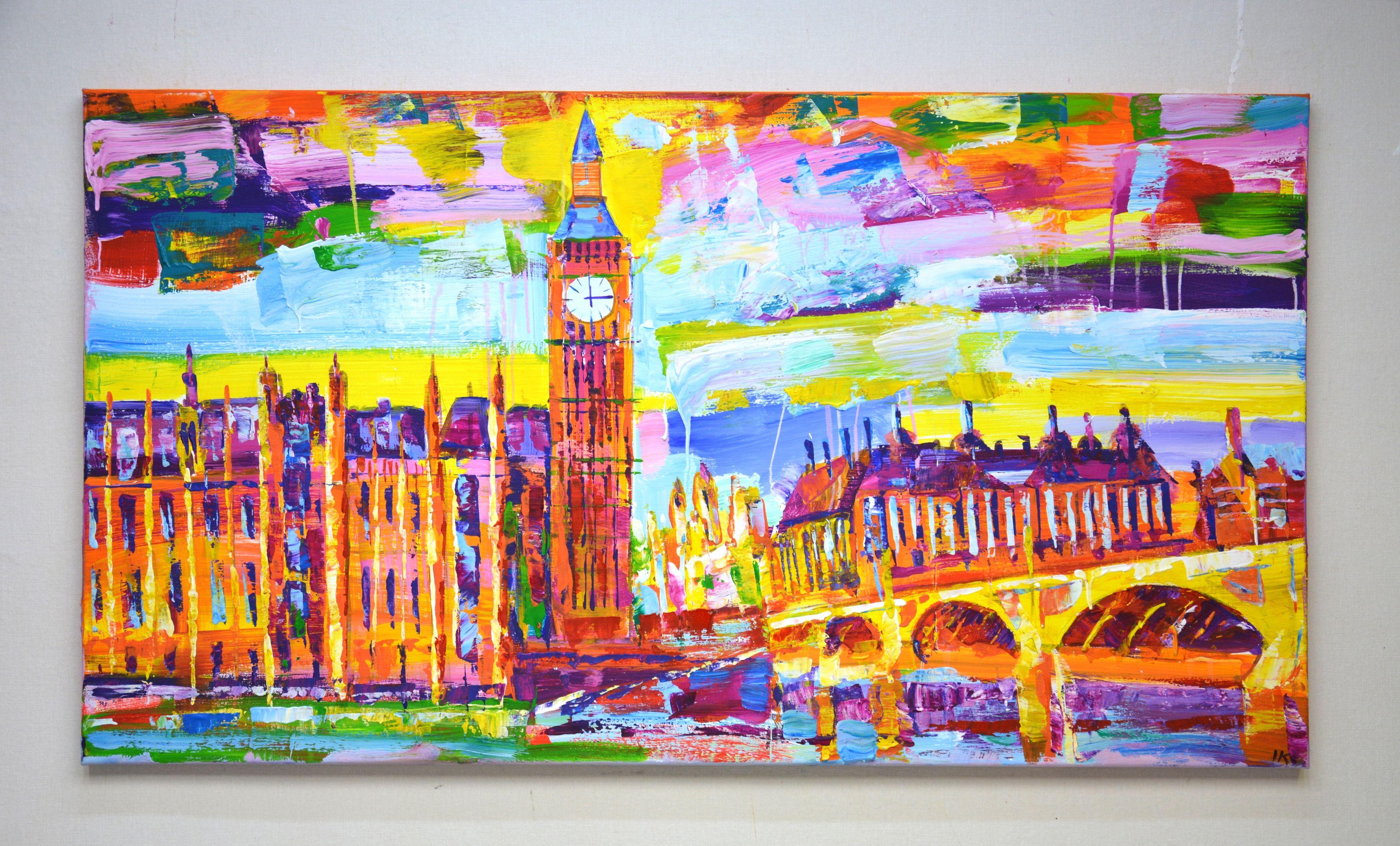 Favorite London., Painting, Acrylic on Canvas For Sale 1
