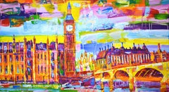 Favorite London., Painting, Acrylic on Canvas