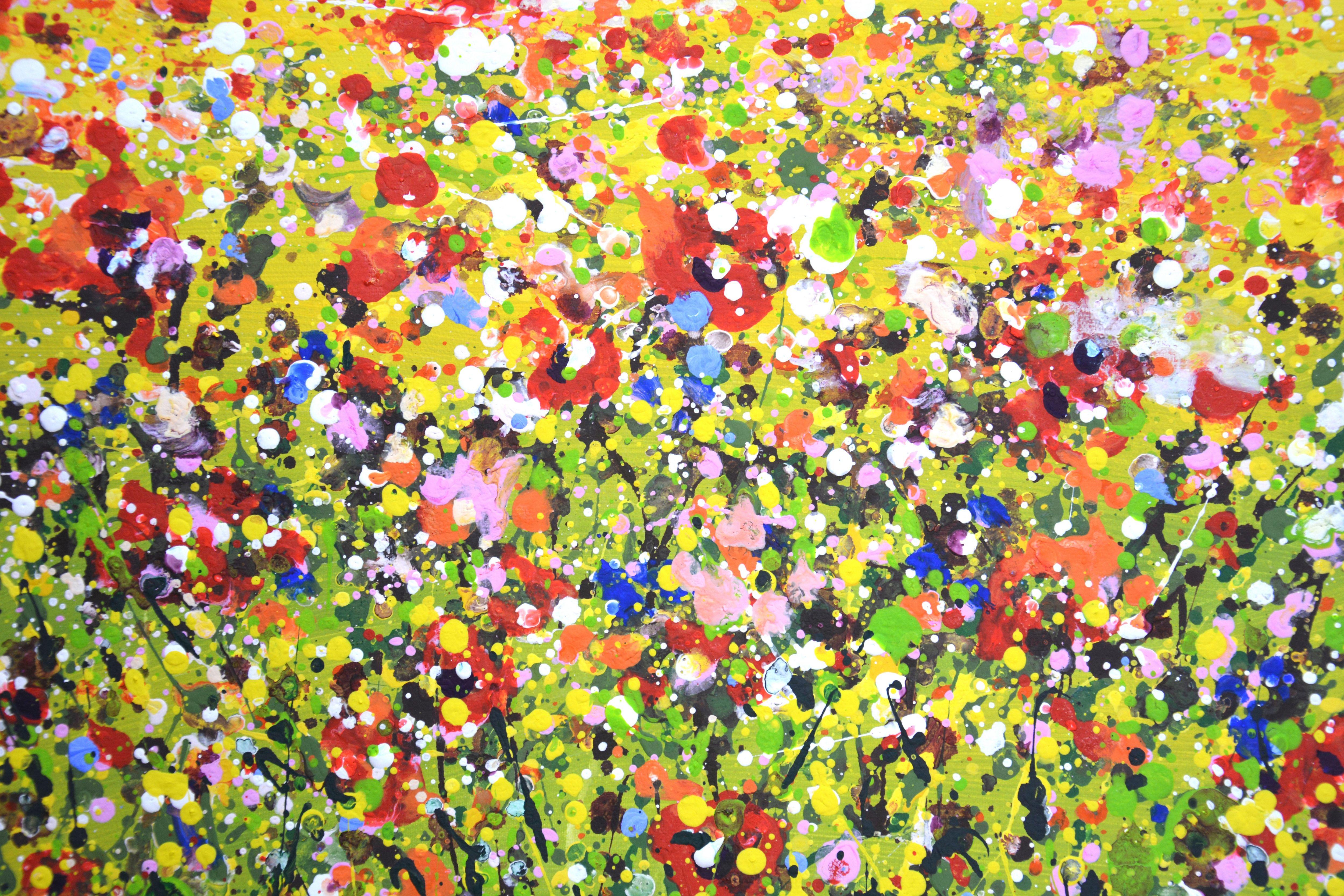 Flower field 5., Painting, Acrylic on Canvas For Sale 2