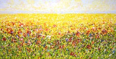 Flower field 5., Painting, Acrylic on Canvas
