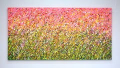 Campo de flores. Verano, Pintura, Acrílico sobre lienzo