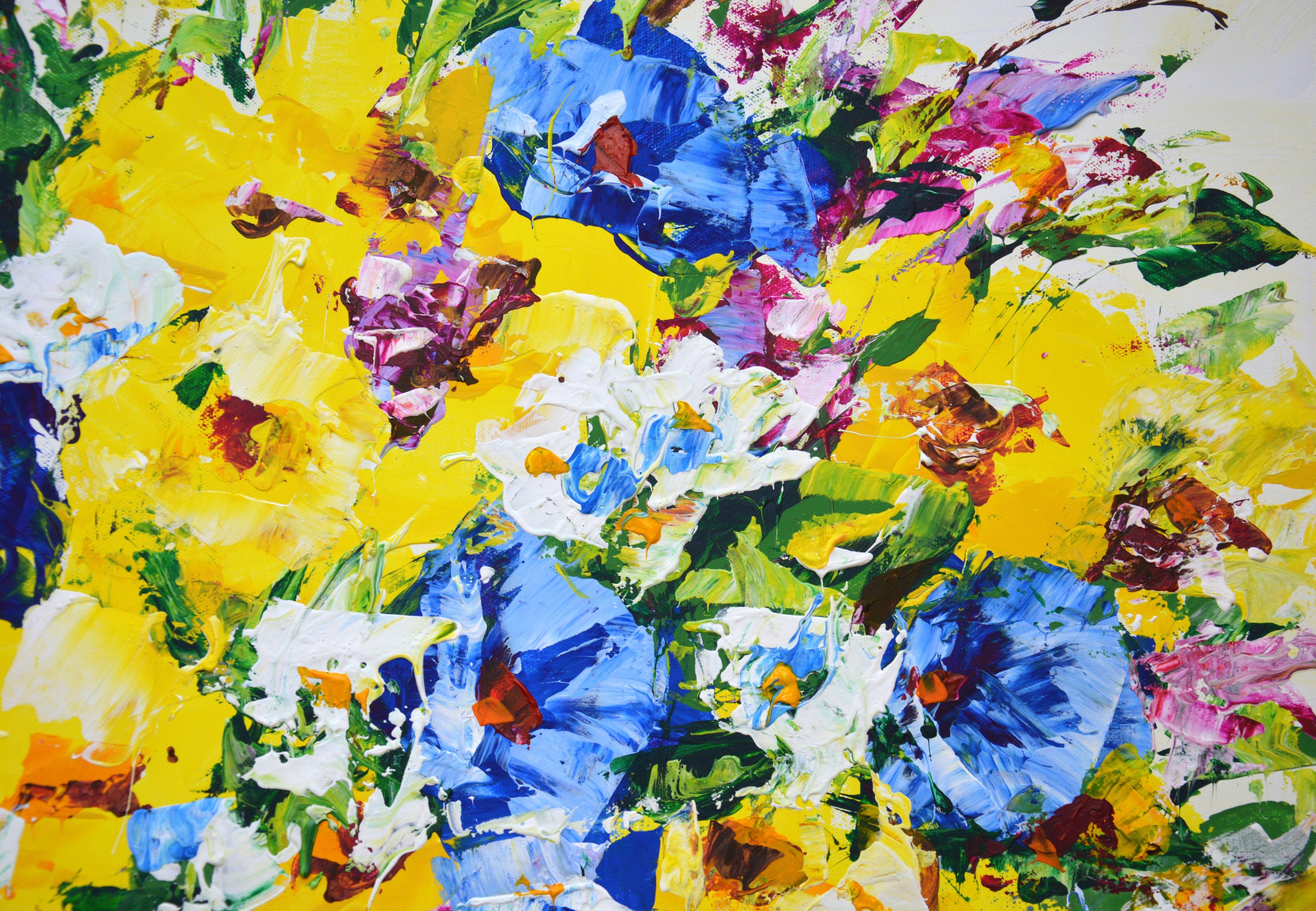 Flowers. Summer., Painting, Acrylic on Canvas 2