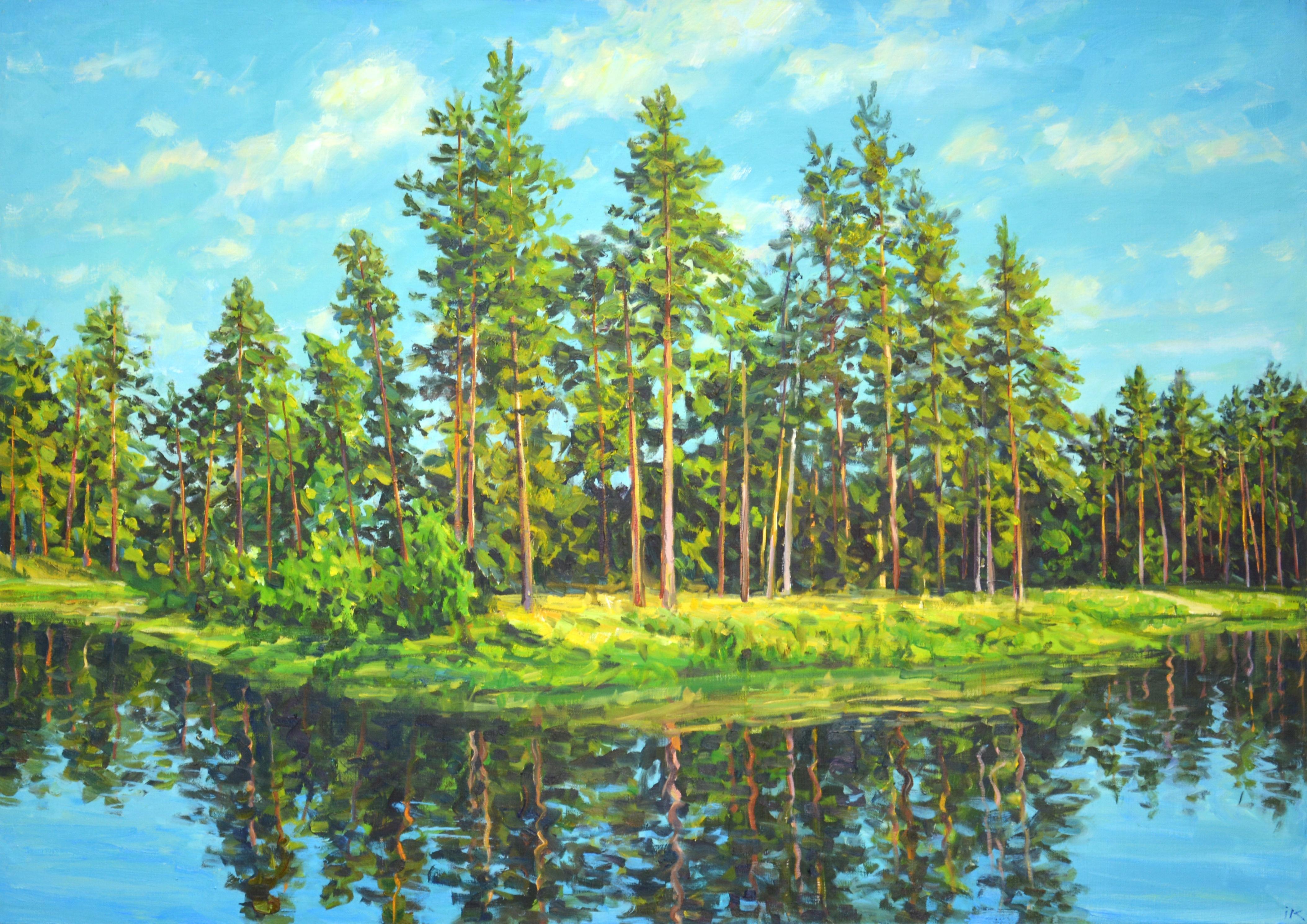 Iryna Kastsova Interior Painting - Forest Lake