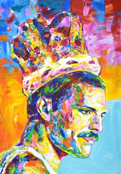 Freddie Mercury, Painting, Acrylic on Canvas
