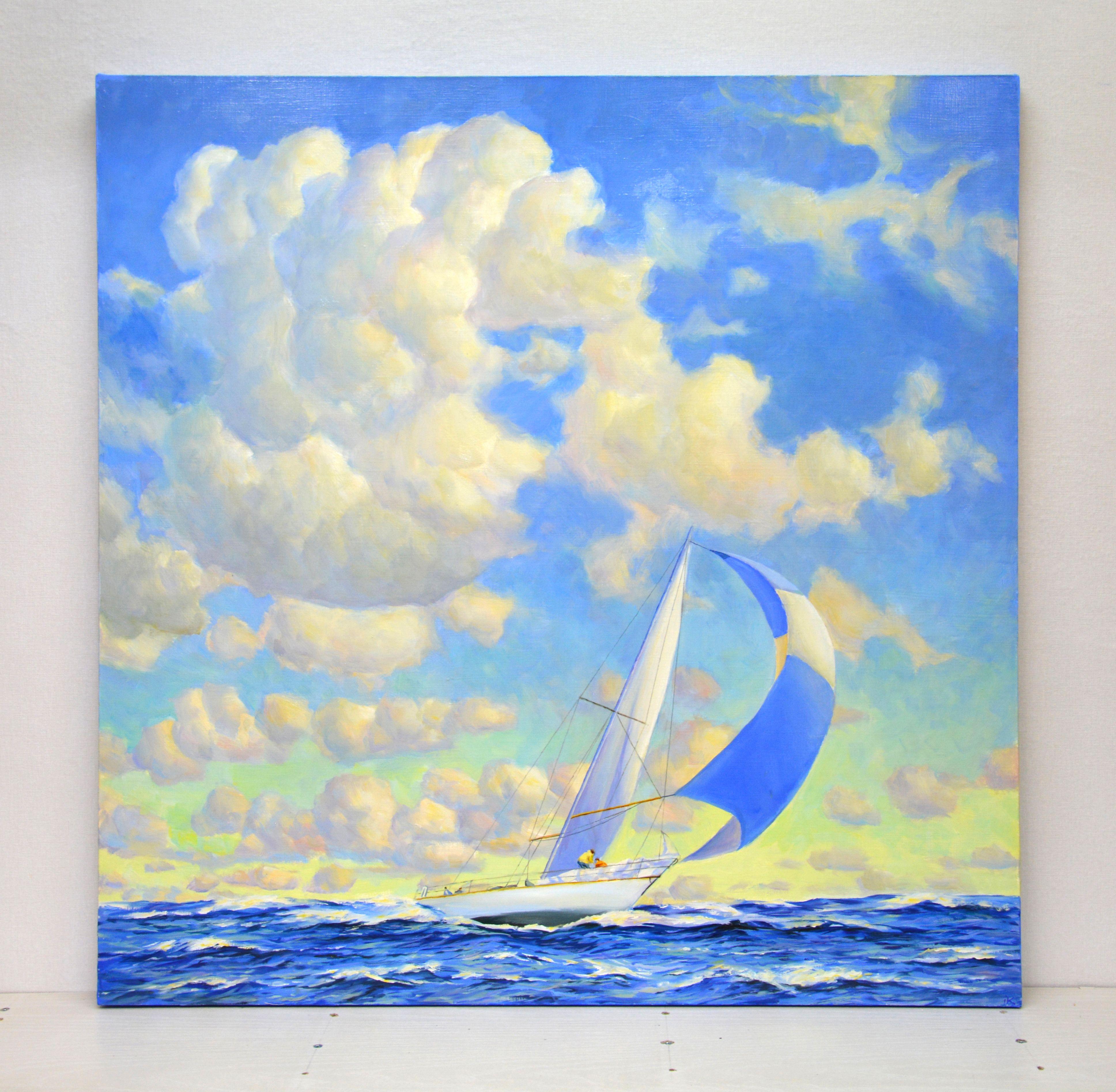 Fresh breeze, Painting, Oil on Canvas For Sale 1