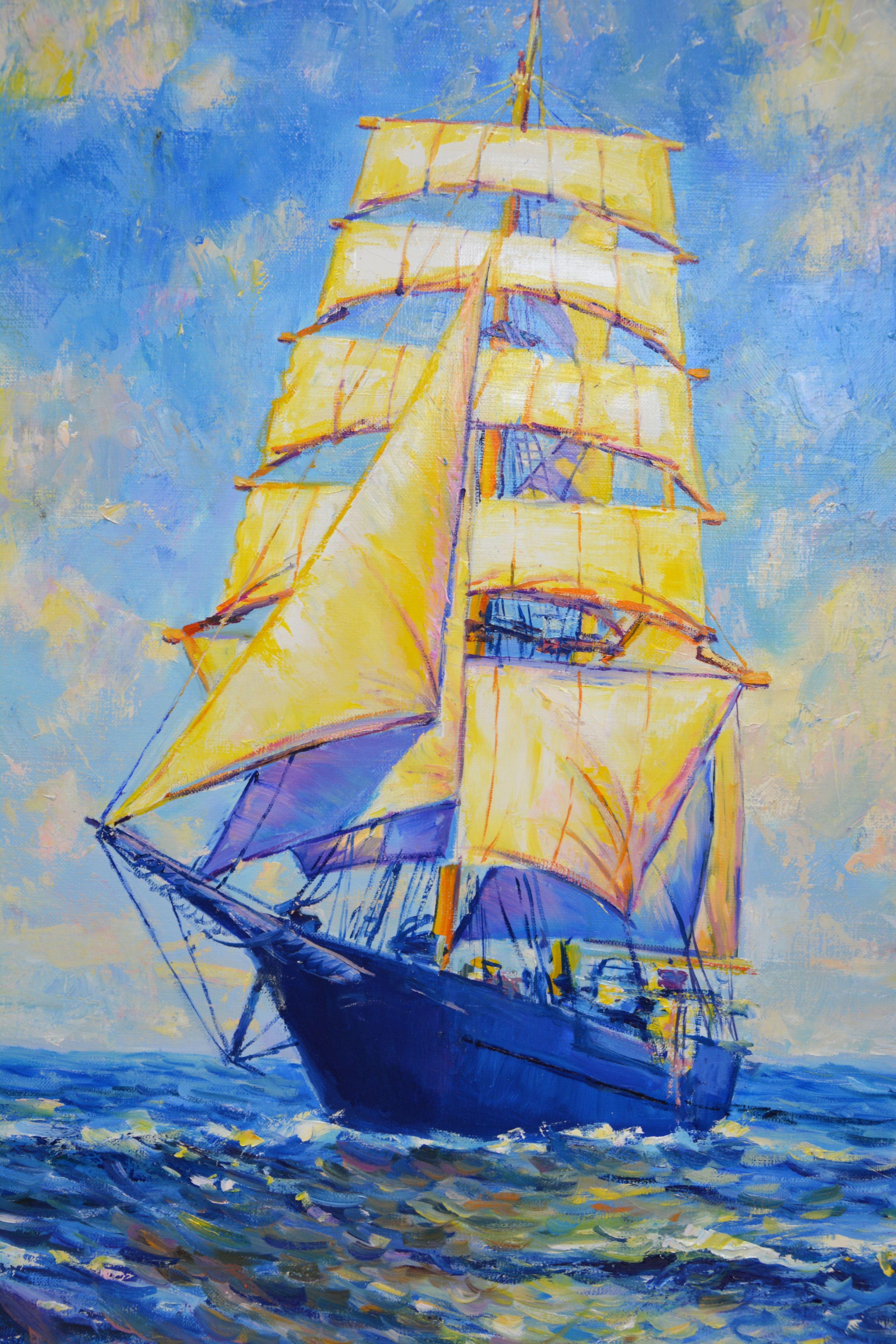 Full sail, Painting, Oil on Canvas 1