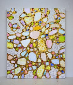 Gems in Gold 2., peinture, acrylique sur toile