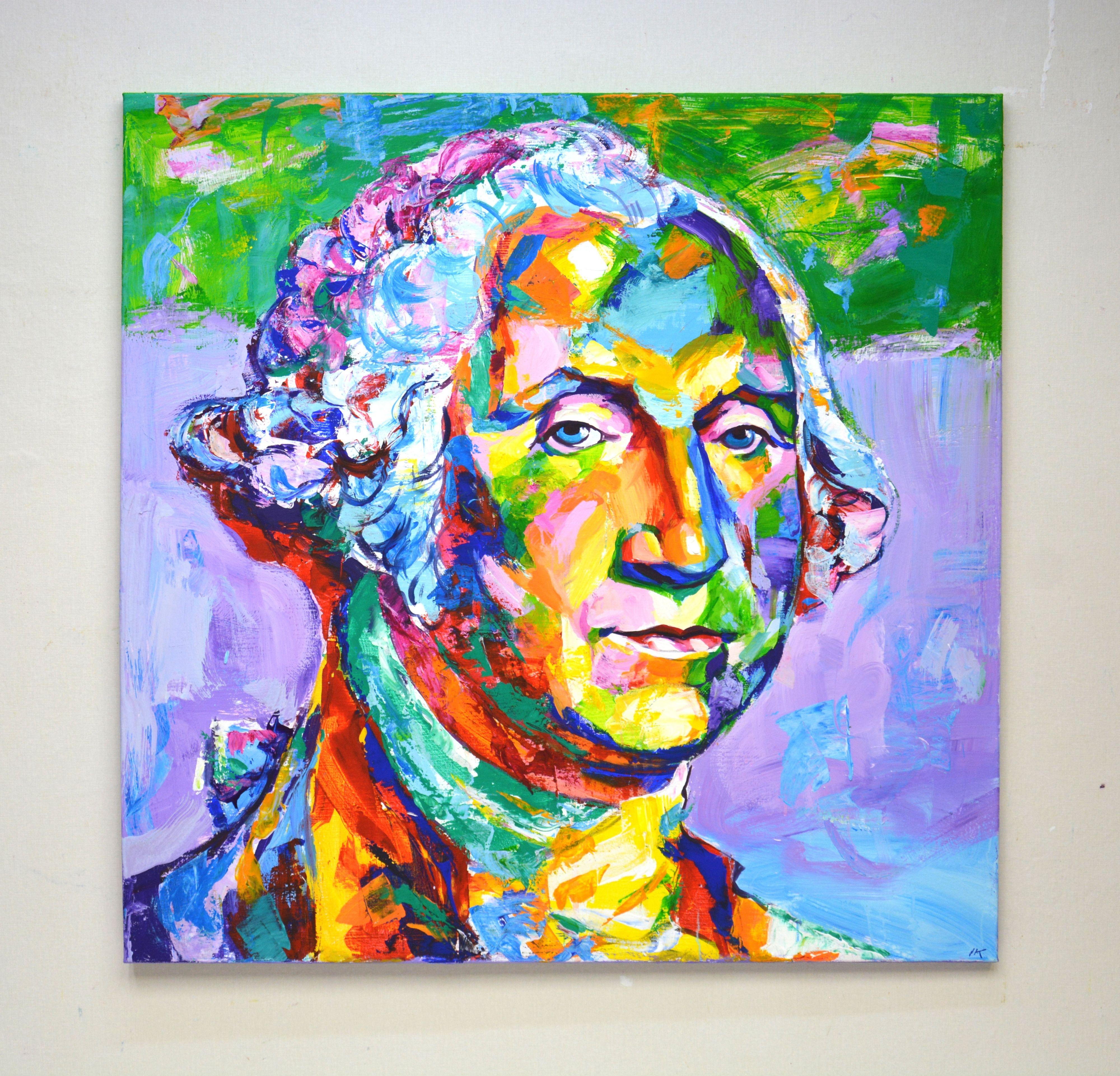 George Washington, Painting, Acrylic on Canvas For Sale 1
