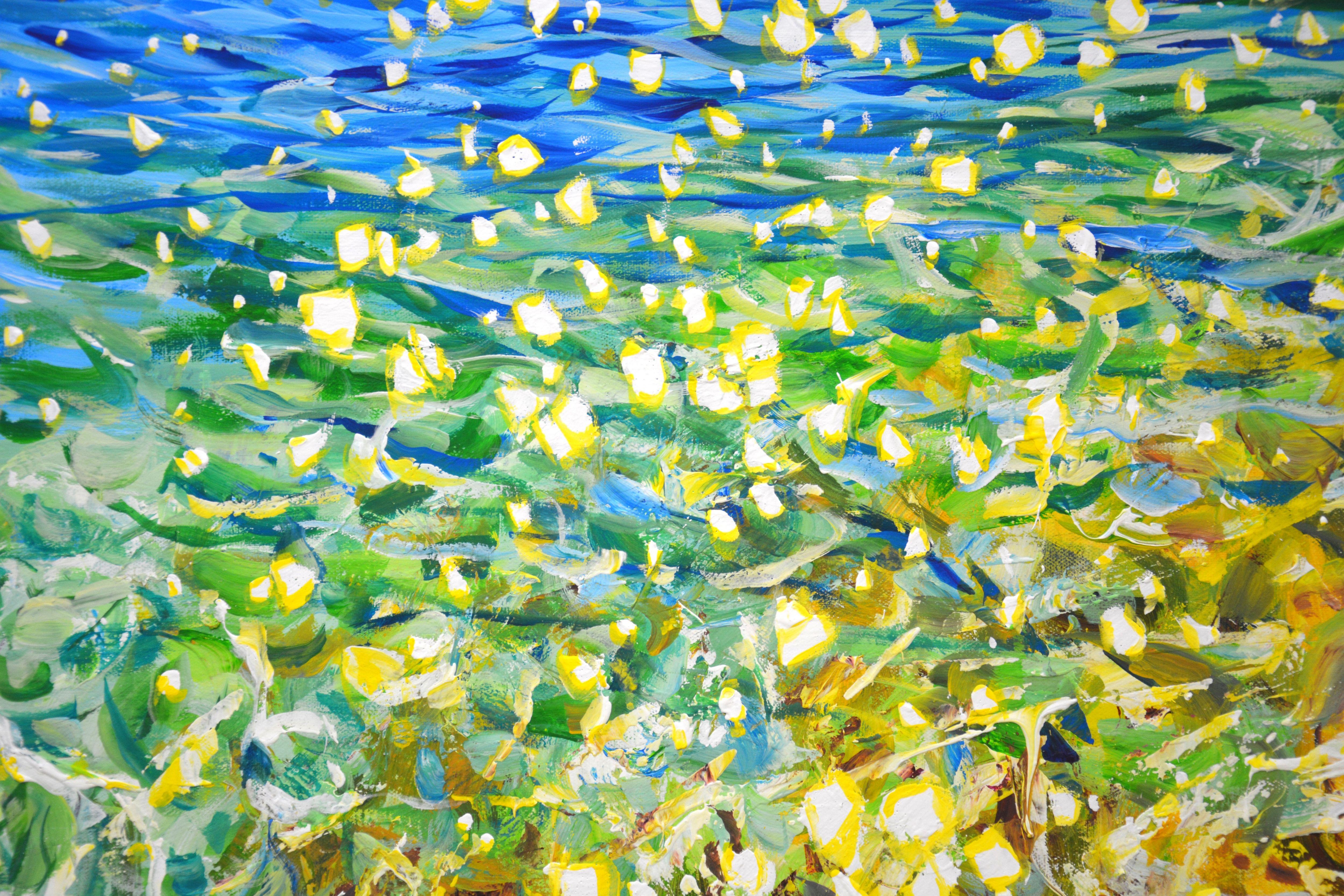 Glare of the sun on the water 5., Peinture, acrylique sur toile en vente 1