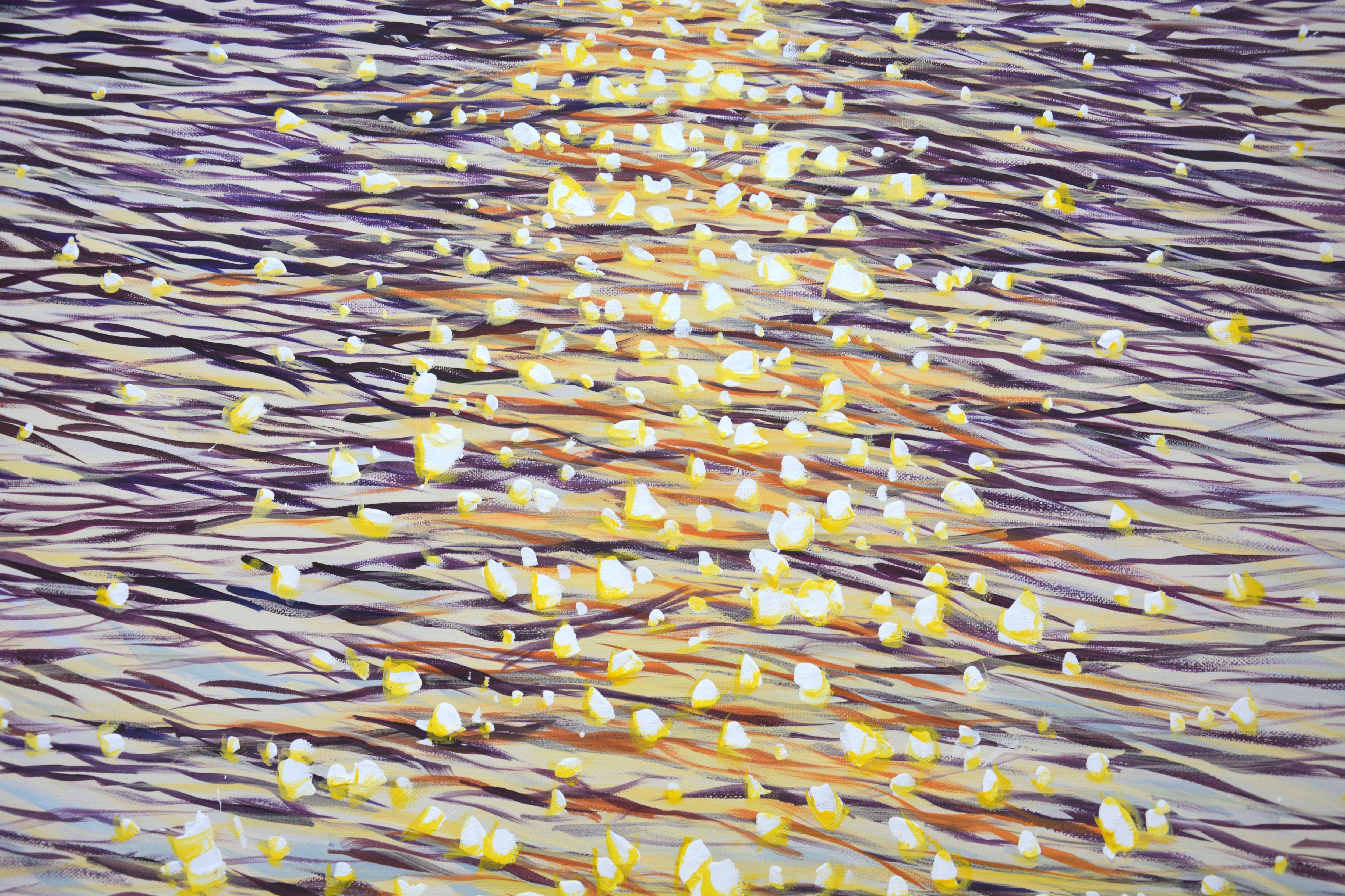 Golden shimmer., Painting, Acrylic on Canvas For Sale 2