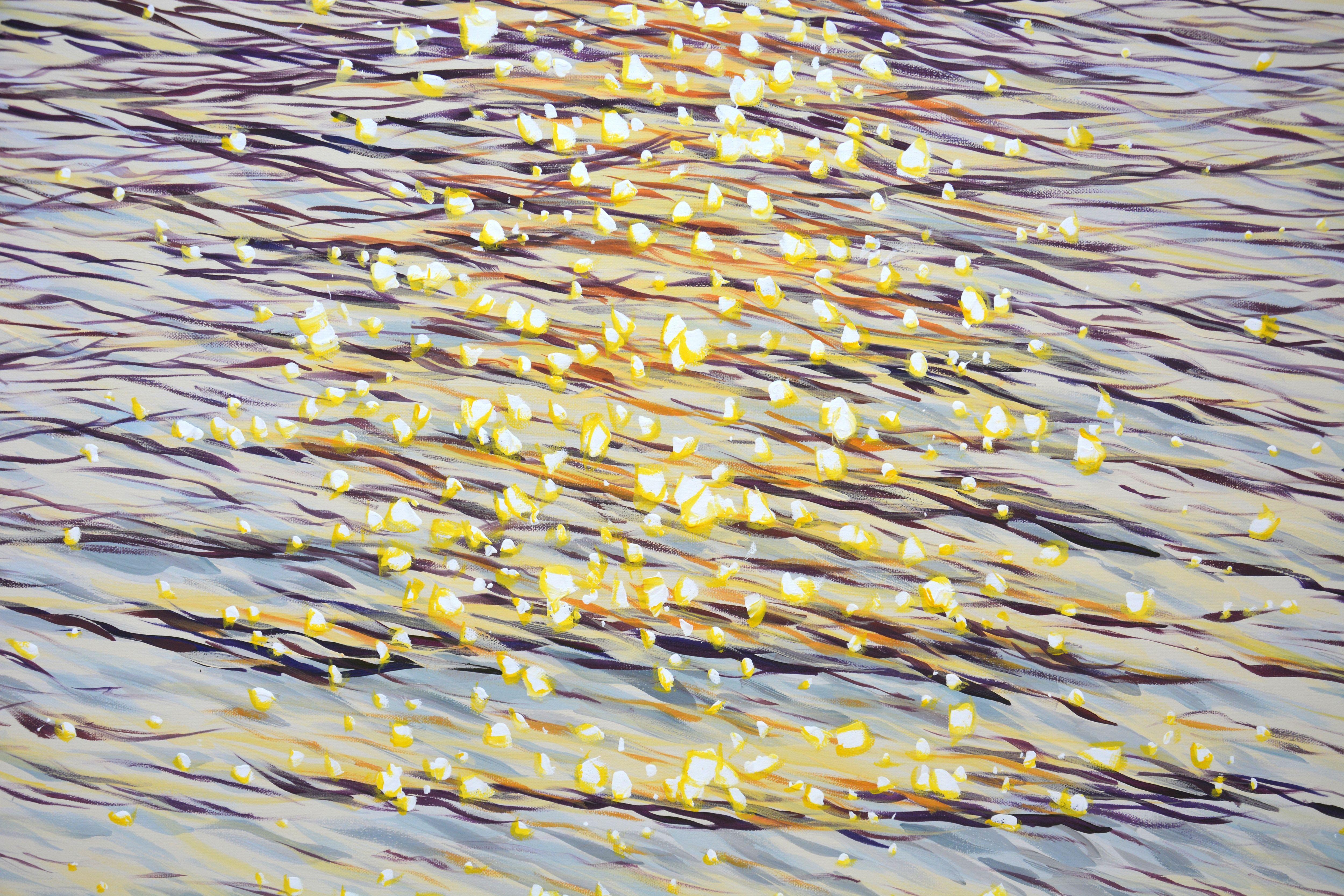 Golden shimmer., Painting, Acrylic on Canvas For Sale 3