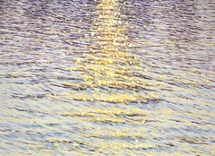 Golden shimmer., Painting, Acrylic on Canvas