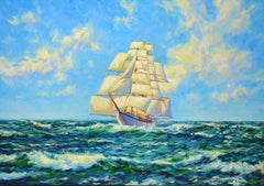 In full sail, Painting, Oil on Canvas