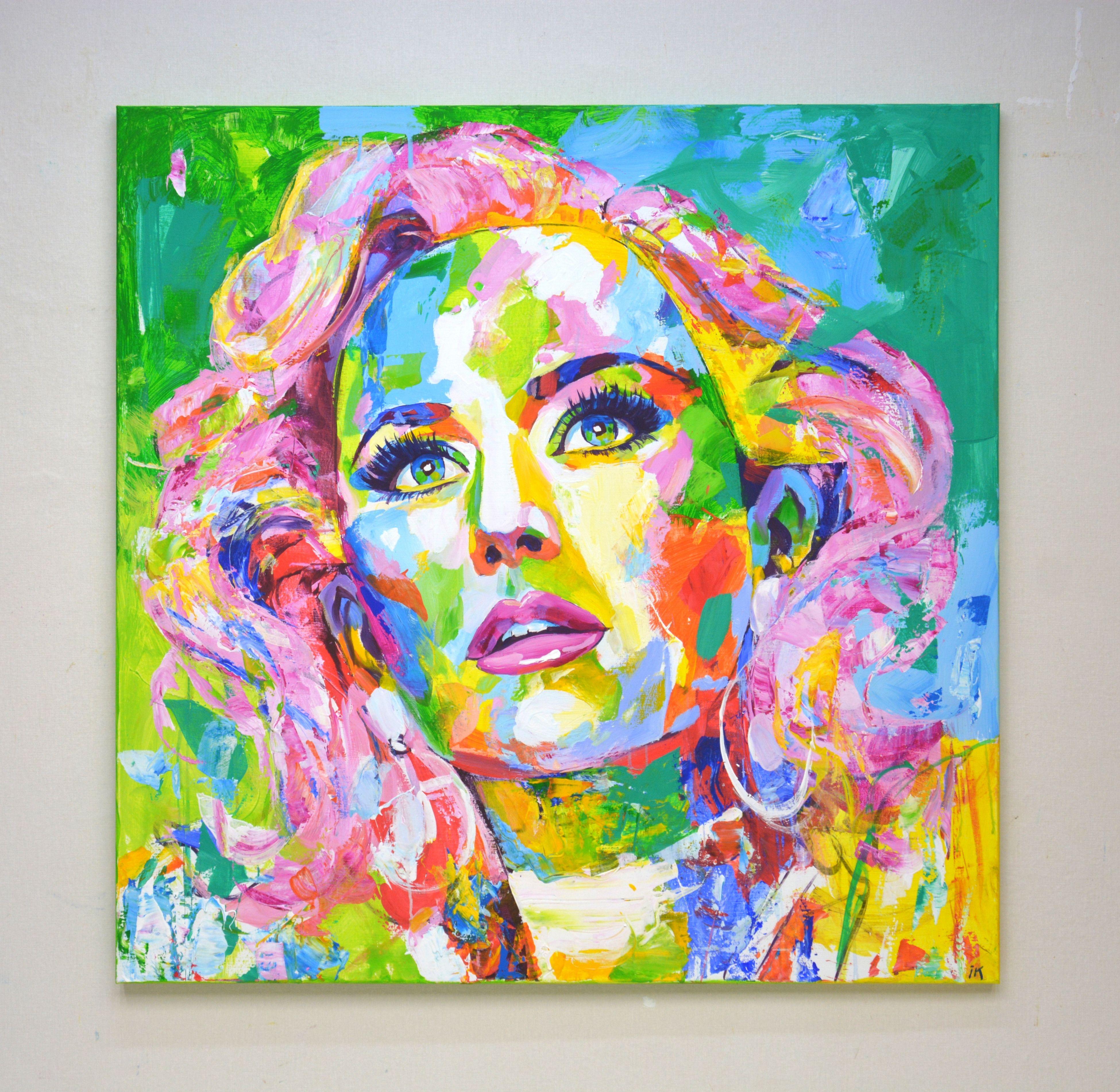 Katy Perry, Gemälde, Acryl auf Leinwand (Expressionismus), Painting, von Iryna Kastsova