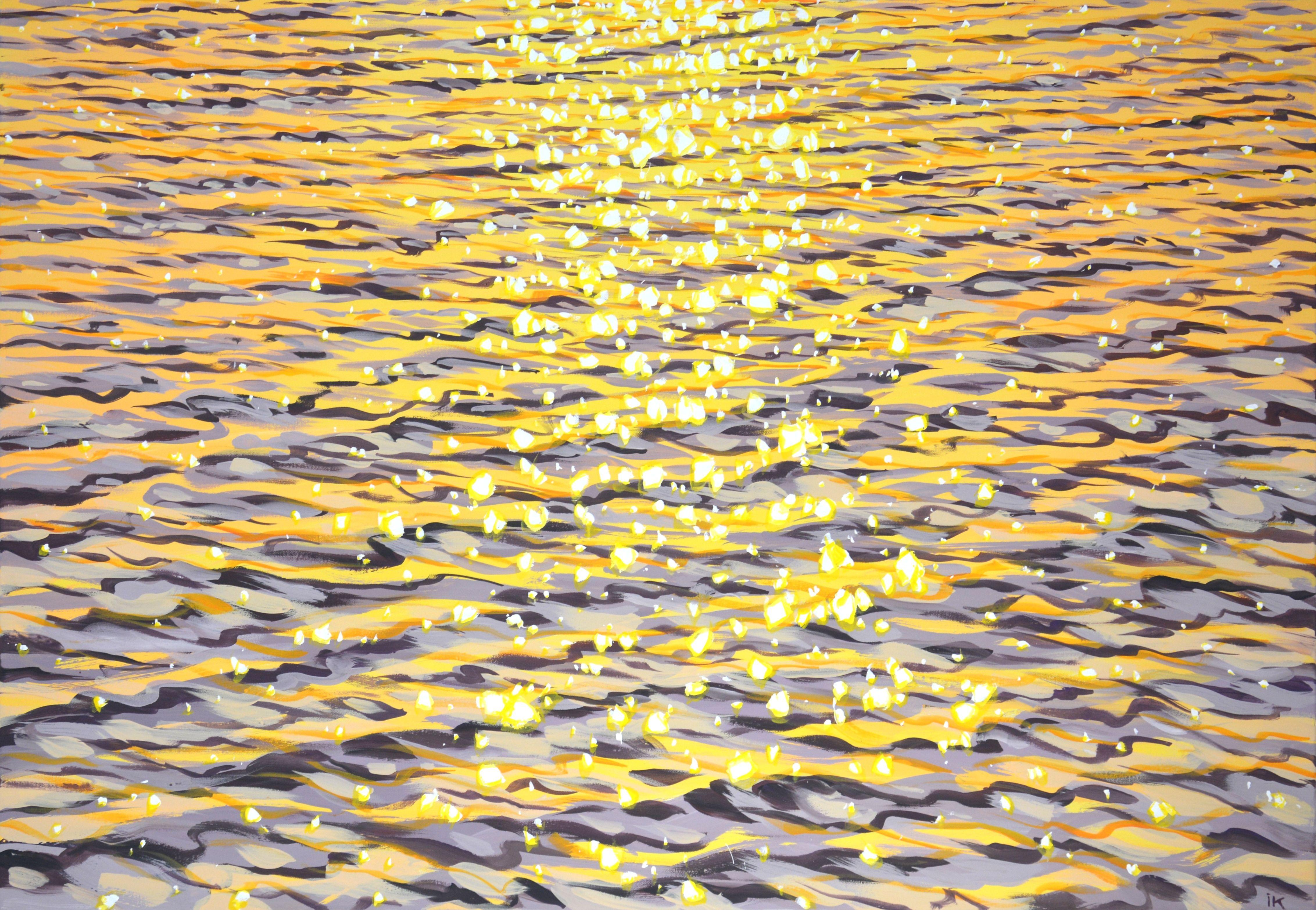Lumière. La soirée ambrée, peinture, acrylique sur toile - Painting de Iryna Kastsova