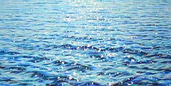La lumière sur l'eau 2., peinture, acrylique sur toile