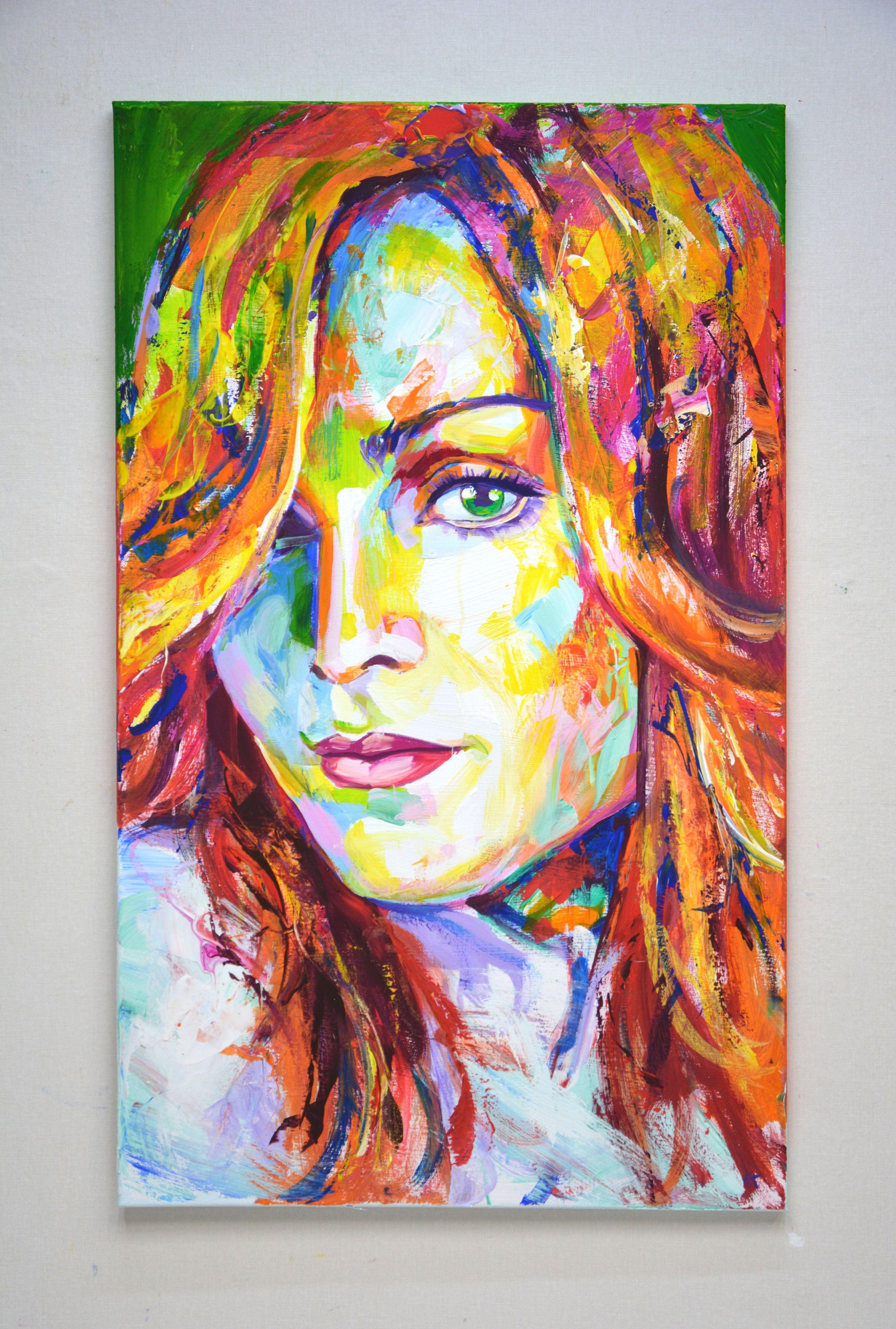 Madonna, Gemälde, Acryl auf Leinwand (Pop-Art), Painting, von Iryna Kastsova