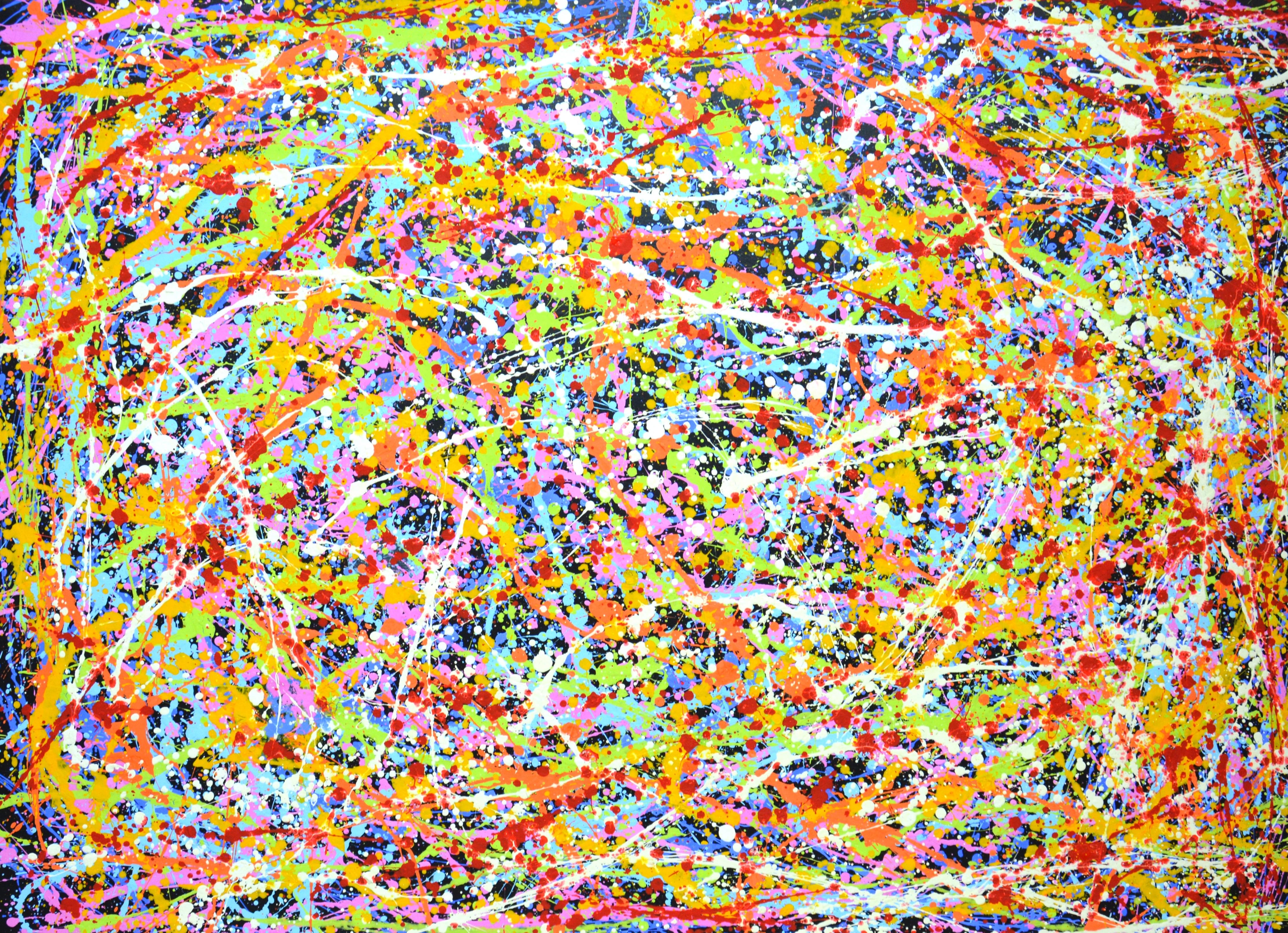 Iryna Kastsova Interior Painting - Magic 6 Contemporary Abstract Acrylic Painting