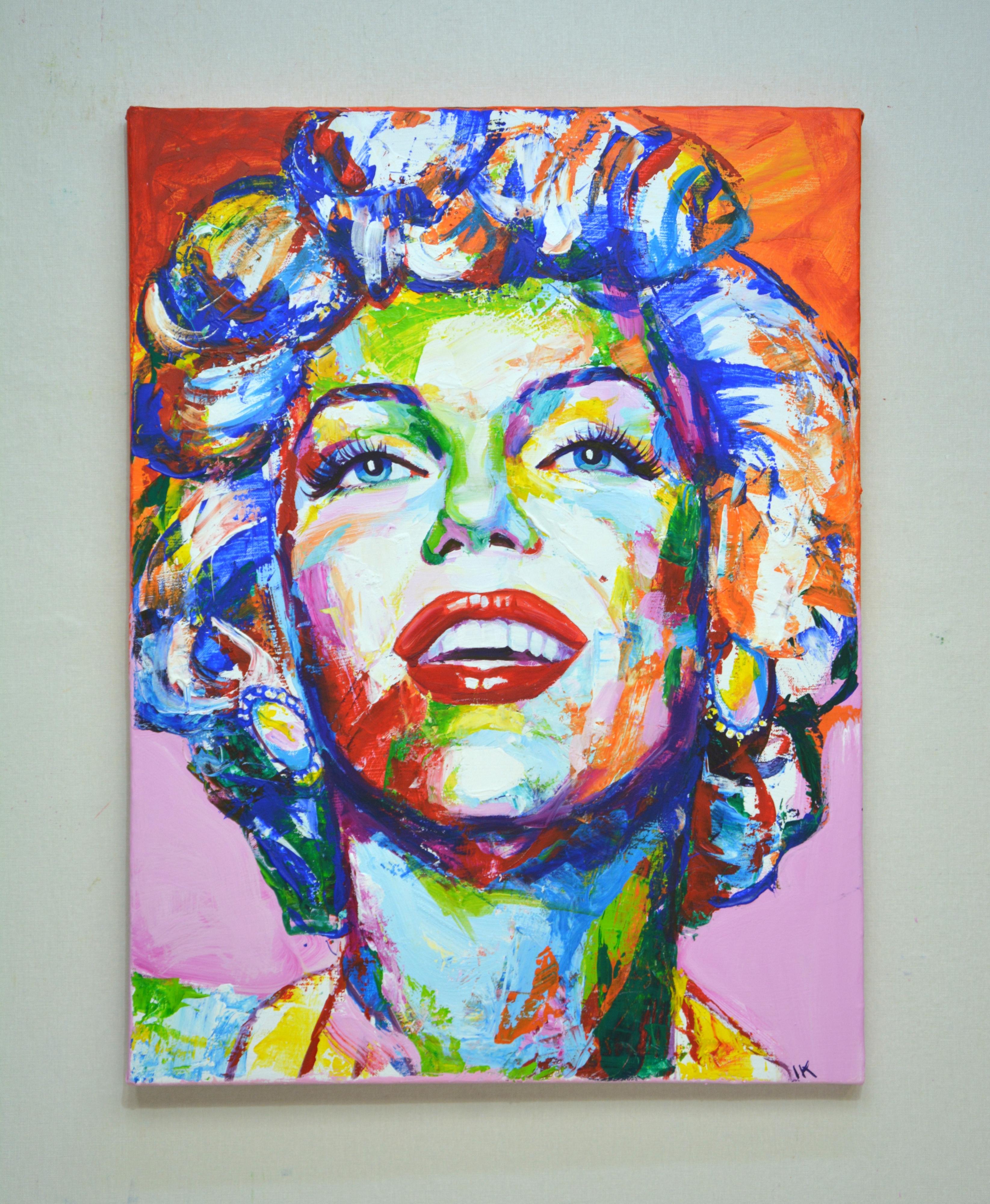 Marilyn Monroe 23 Portrait Pop Art - Painting de Iryna Kastsova