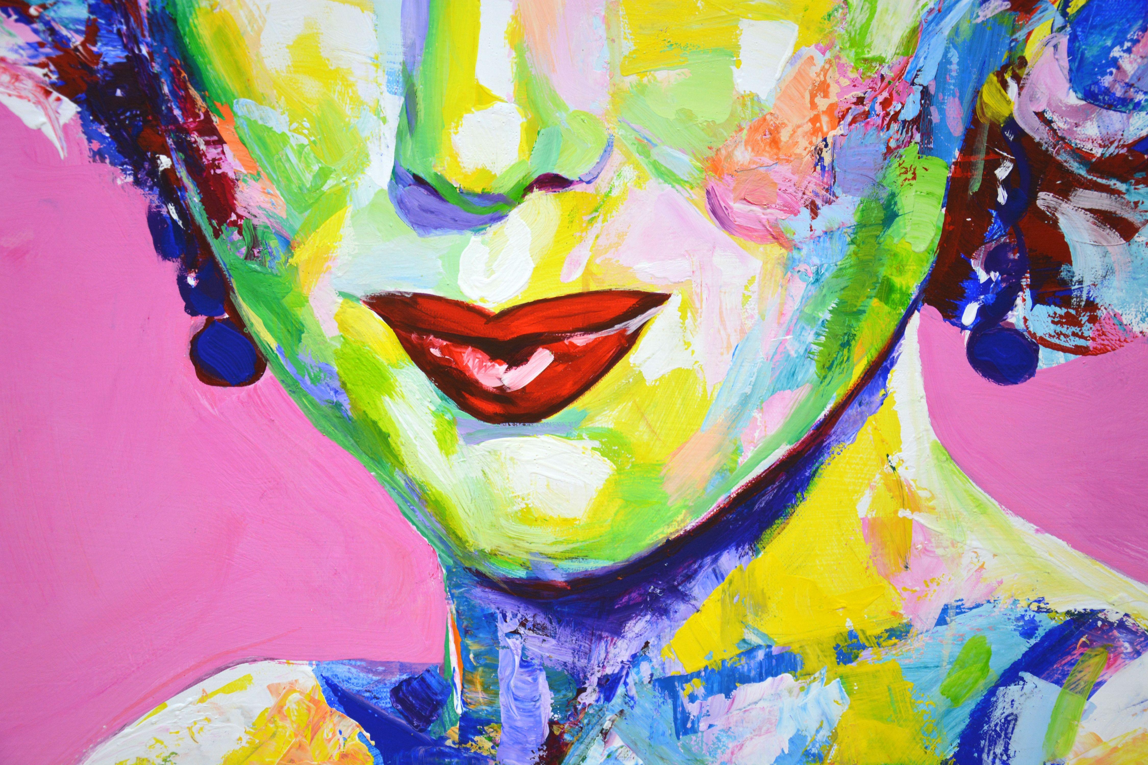 Marilyn Monroe 3, Gemälde, Acryl auf Leinwand im Angebot 2