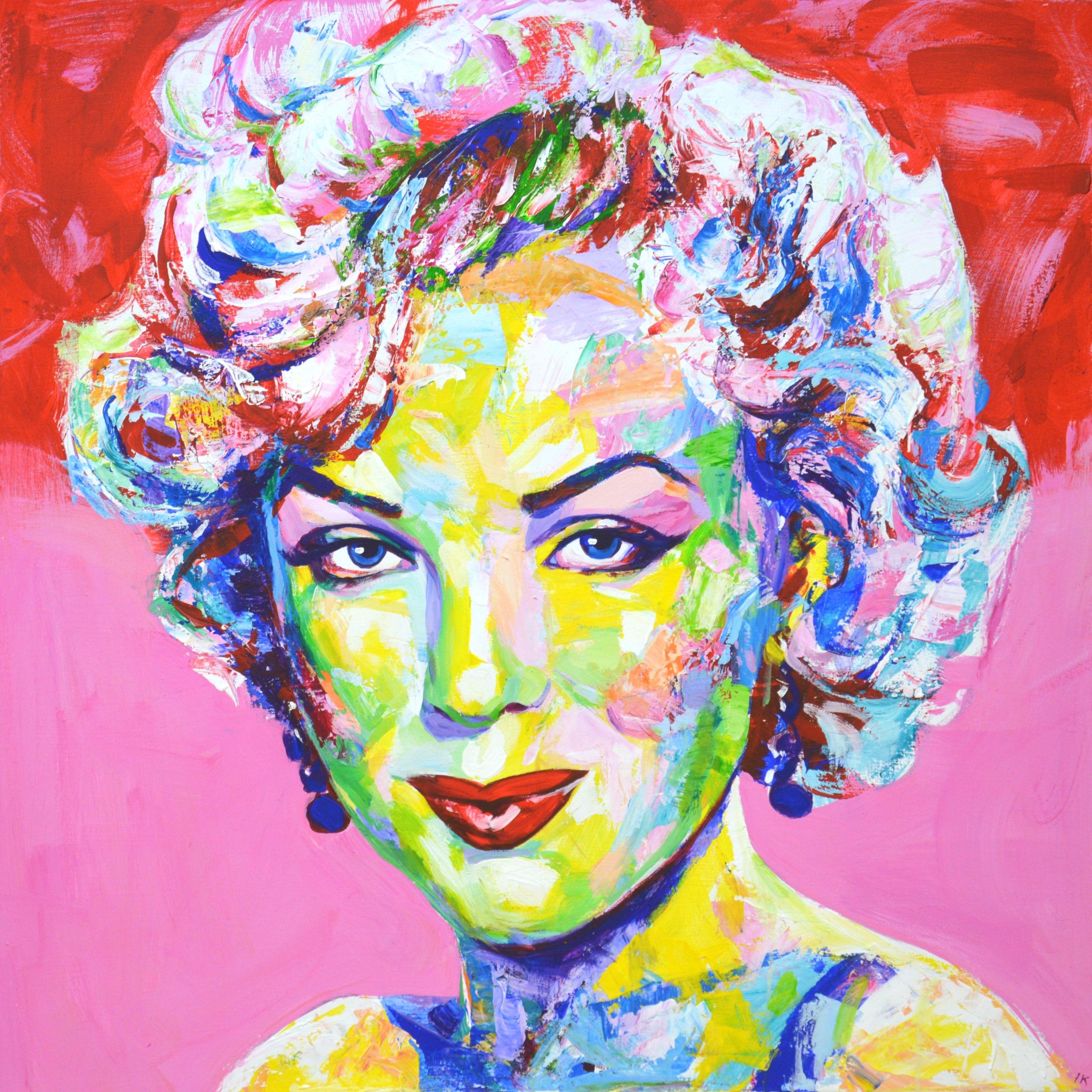 Marilyn Monroe 3, Gemälde, Acryl auf Leinwand – Painting von Iryna Kastsova