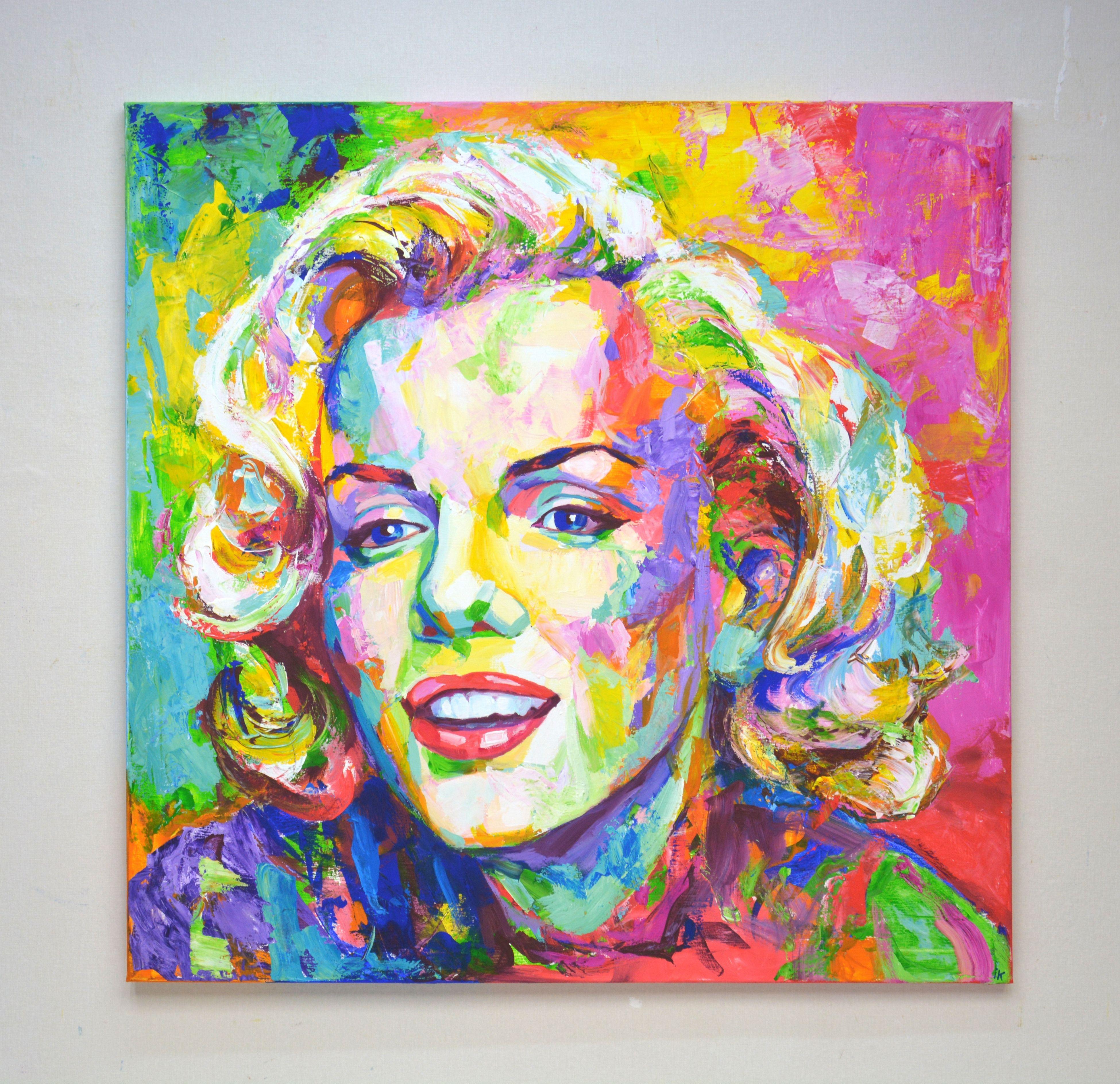 Marilyn Monroe, Painting, Acrylic on Canvas For Sale 1