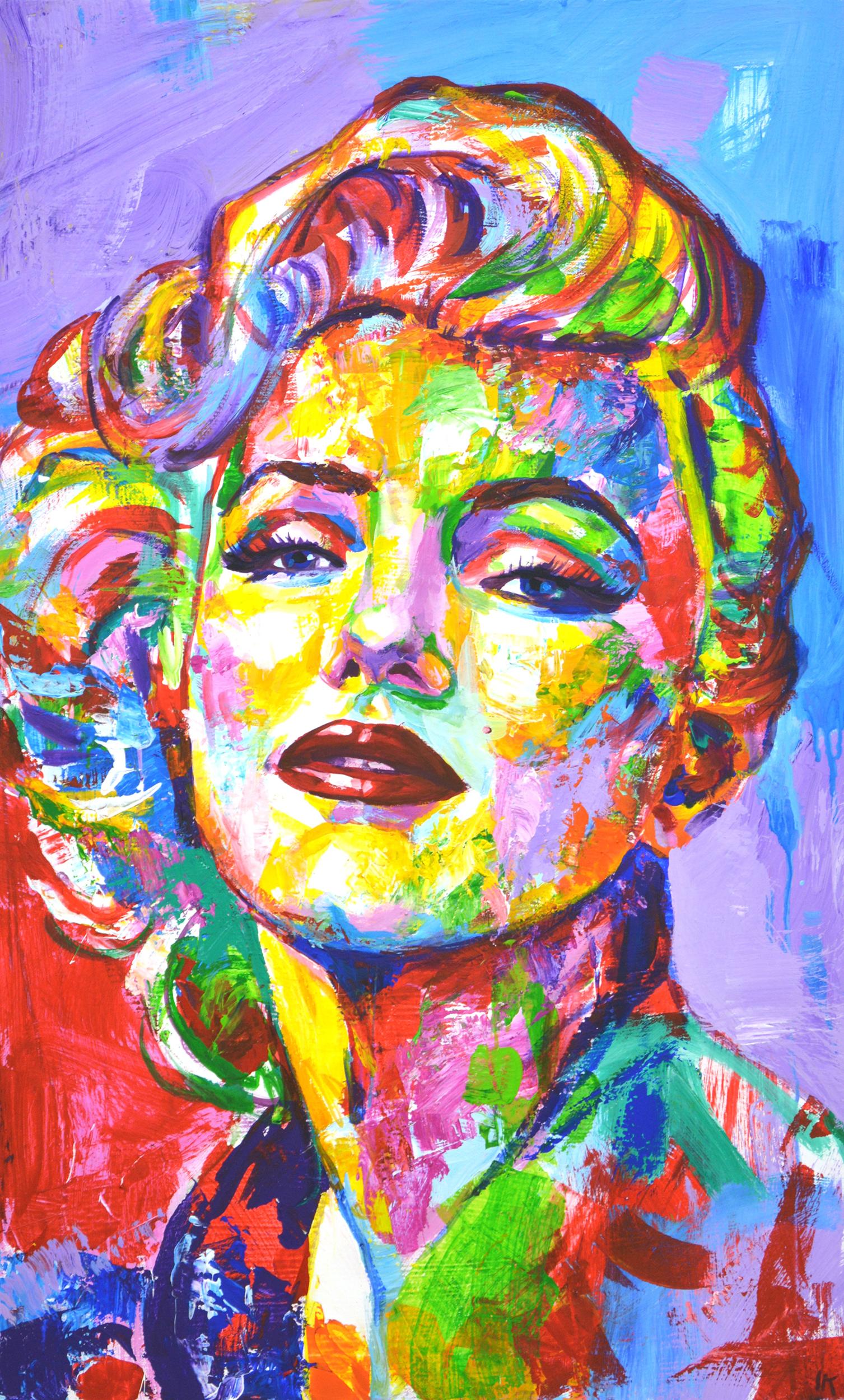 Iryna Kastsova Figurative Painting - Marilyn Monroe X, Acrylic Painting by Iryna Kastova