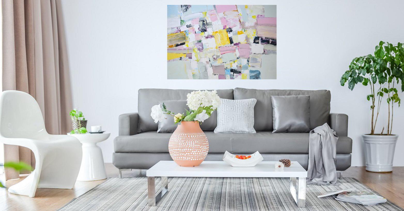 Meeting Original Abstrakt Interieur Acrylmalerei im Angebot 5