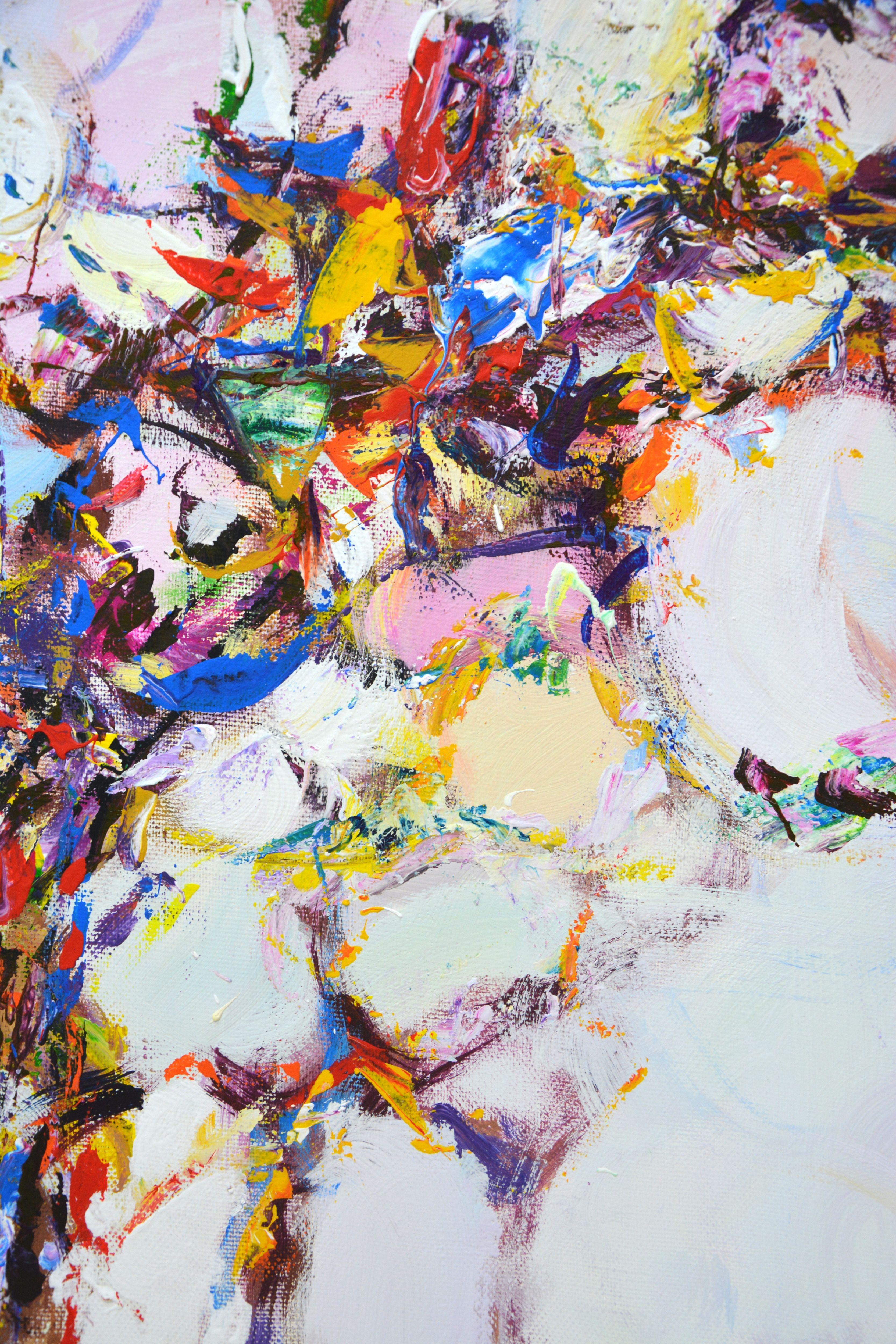 Metamorfosi, Pittura, Acrilico su tela - Abstract Painting Grigio di Iryna Kastsova