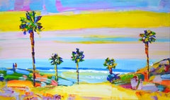 Miami. USA - Abstract Coastal Landscape in Impressionist Style (60x100 cm)