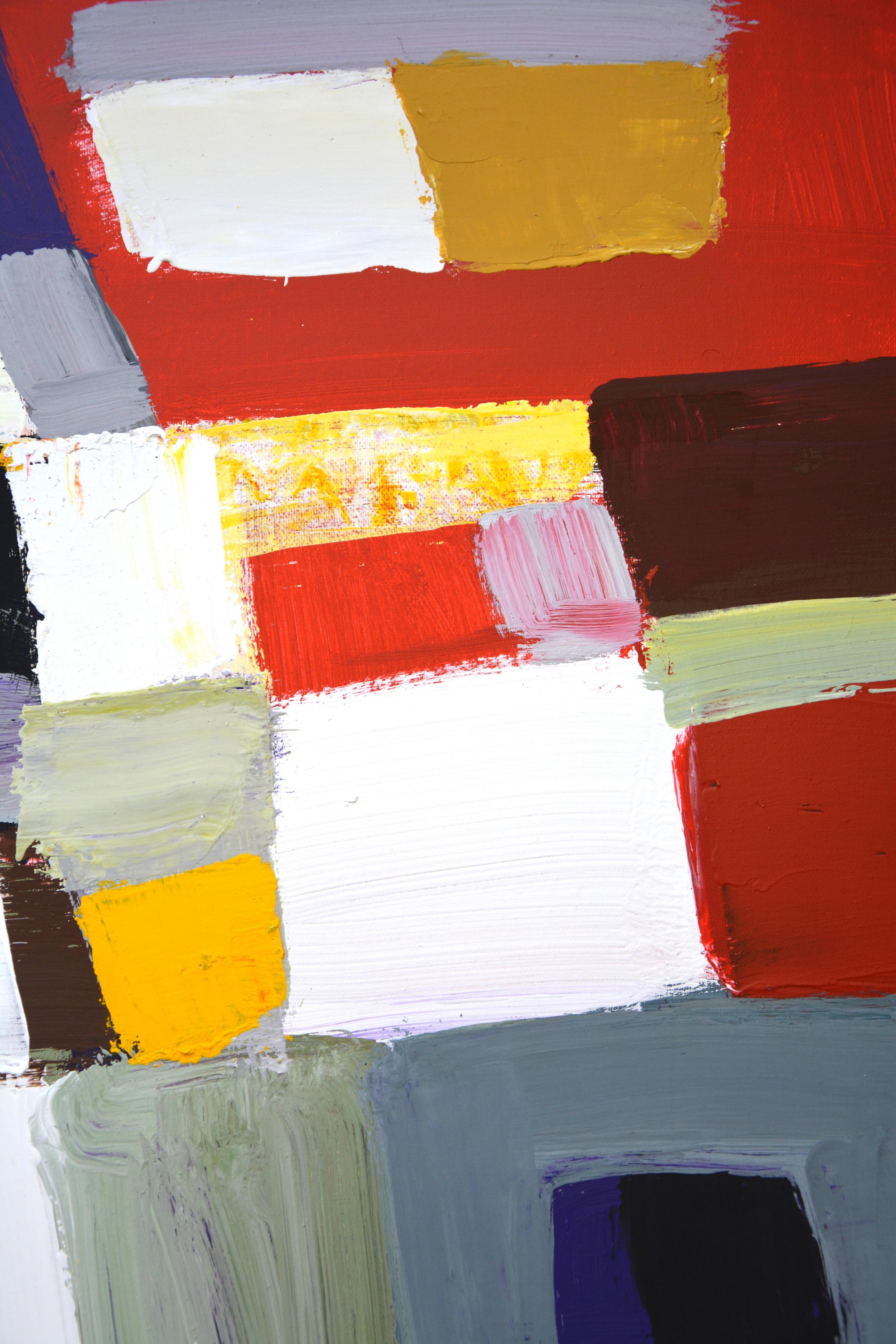 Moderne 5. Original Abstraktes Acrylgemälde im Angebot 1