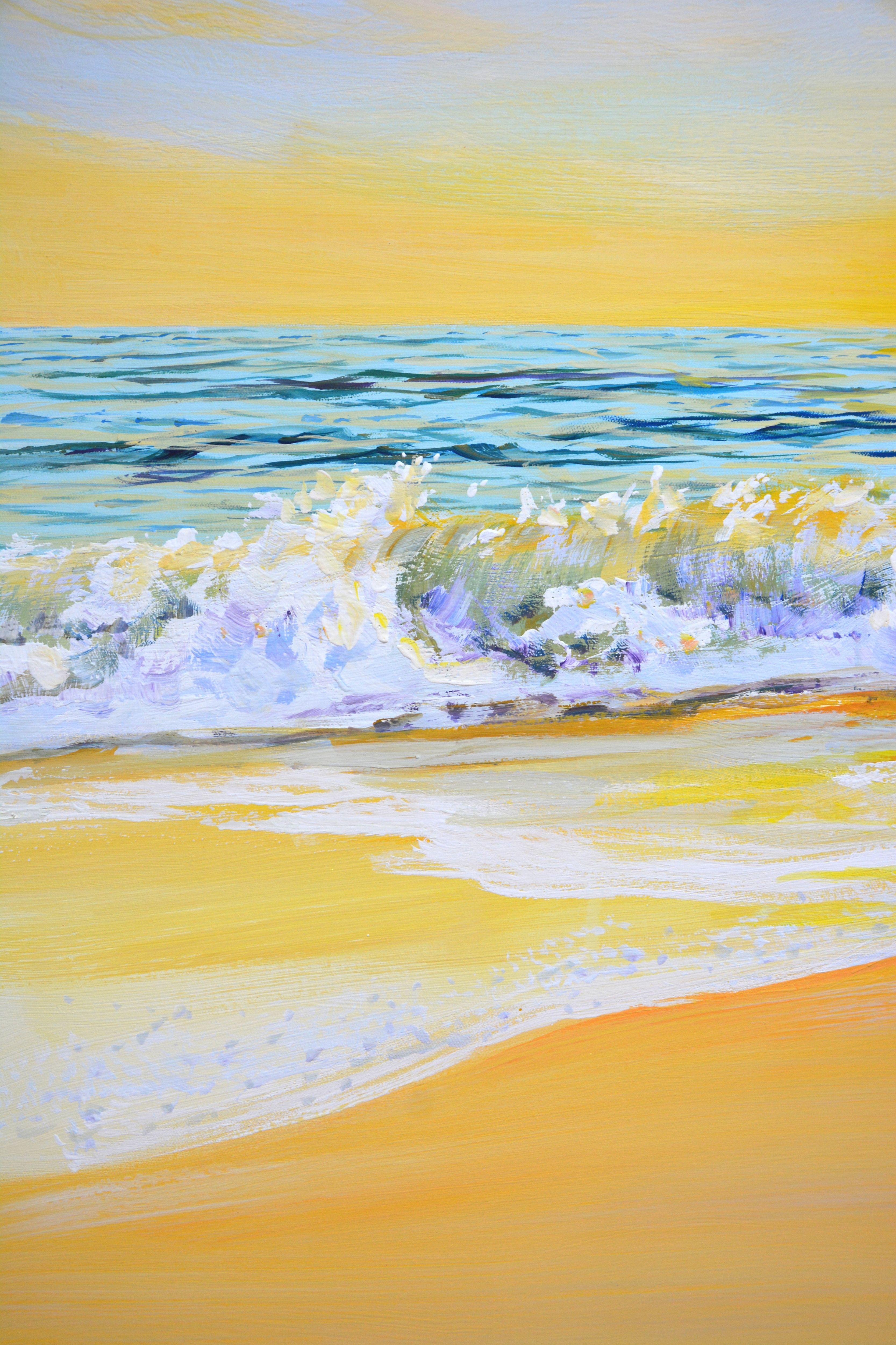 Affectionate sunset over the ocean., Painting, Acrylic on Canvas For Sale 2