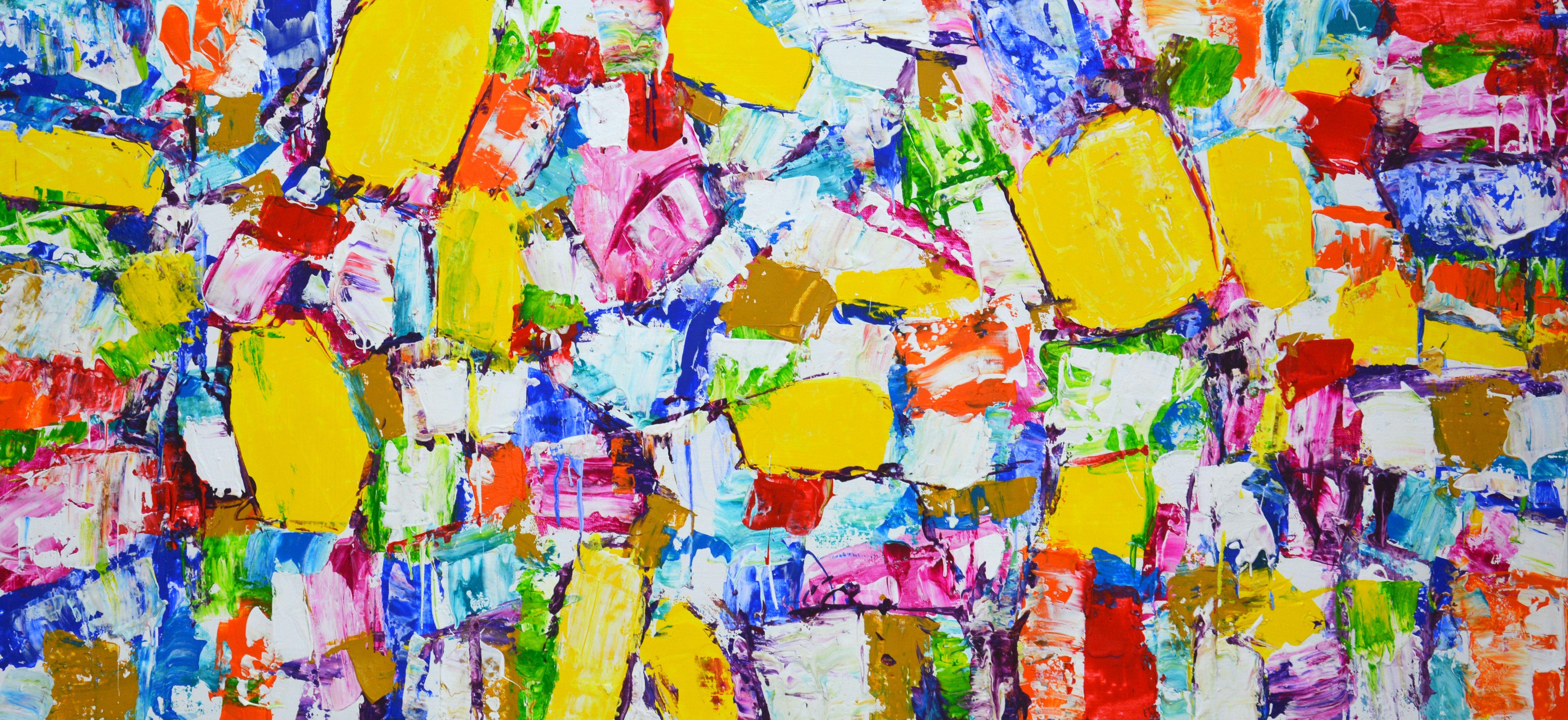 Iryna Kastsova Abstract Painting - Month July, Painting, Acrylic on Canvas