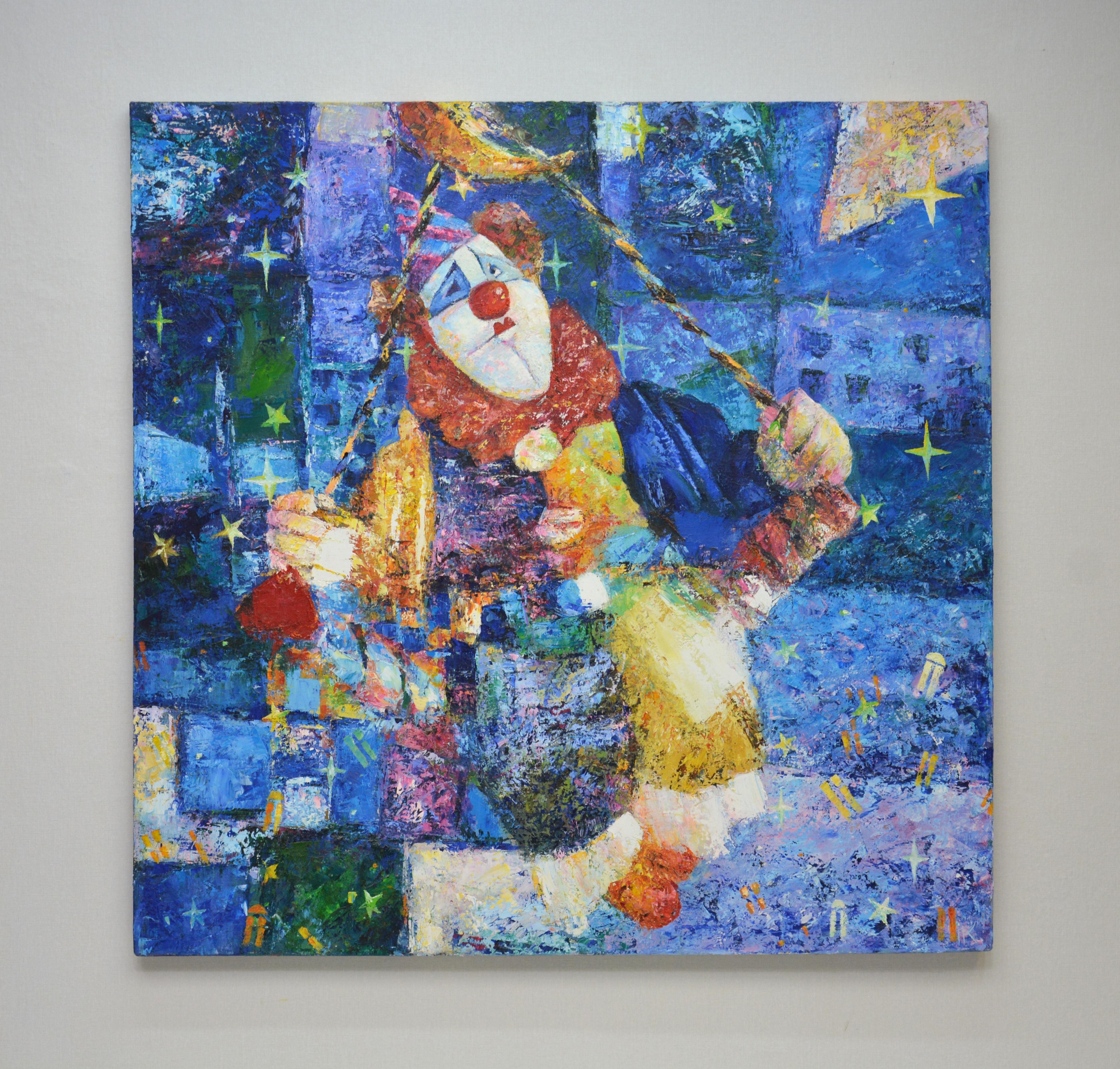 Clown lunaire - Painting de Iryna Kastsova
