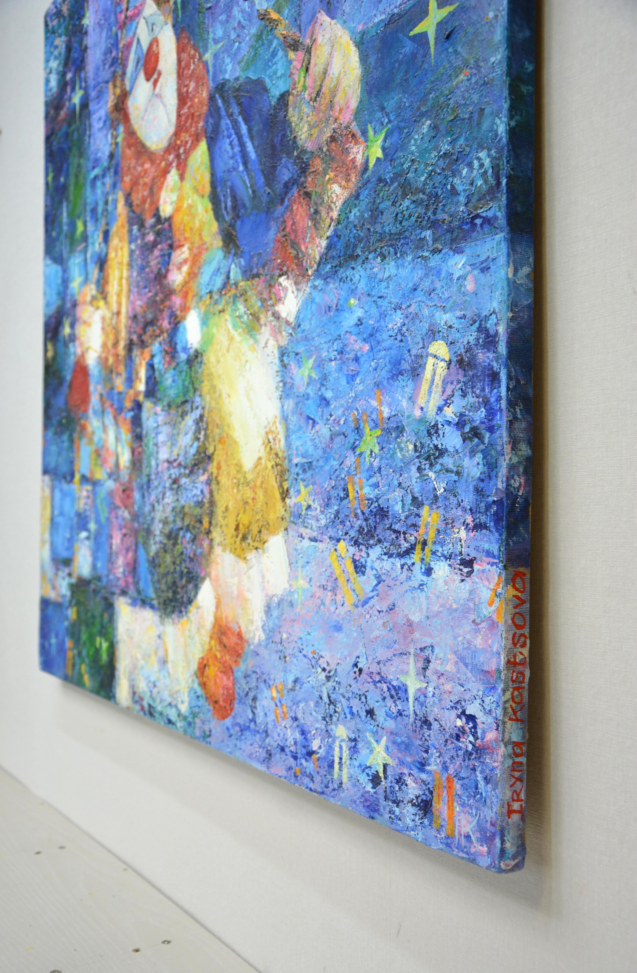 Clown lunaire - Contemporain Painting par Iryna Kastsova
