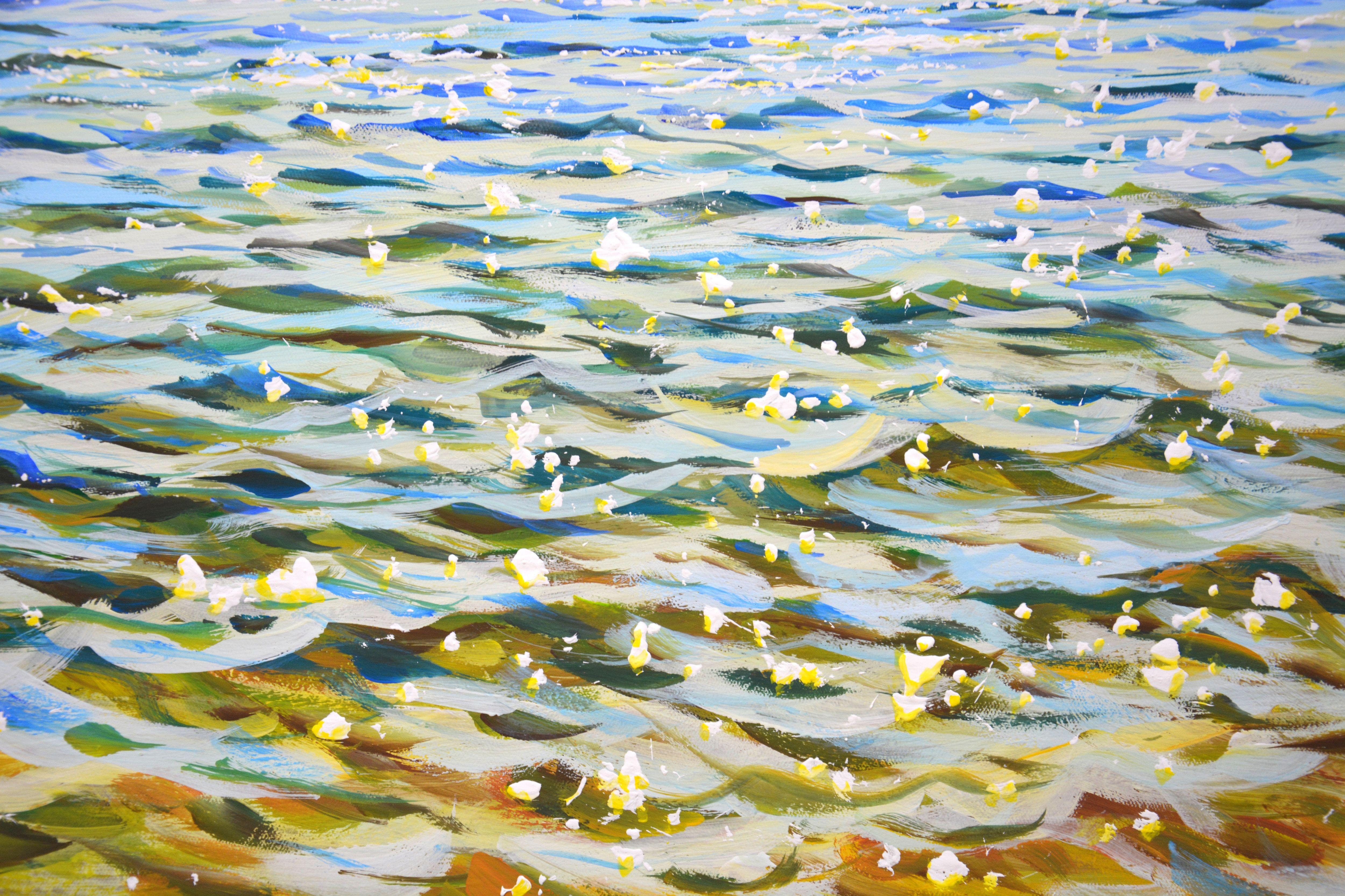 Morning light on the water., Painting, Acrylic on Canvas For Sale 2