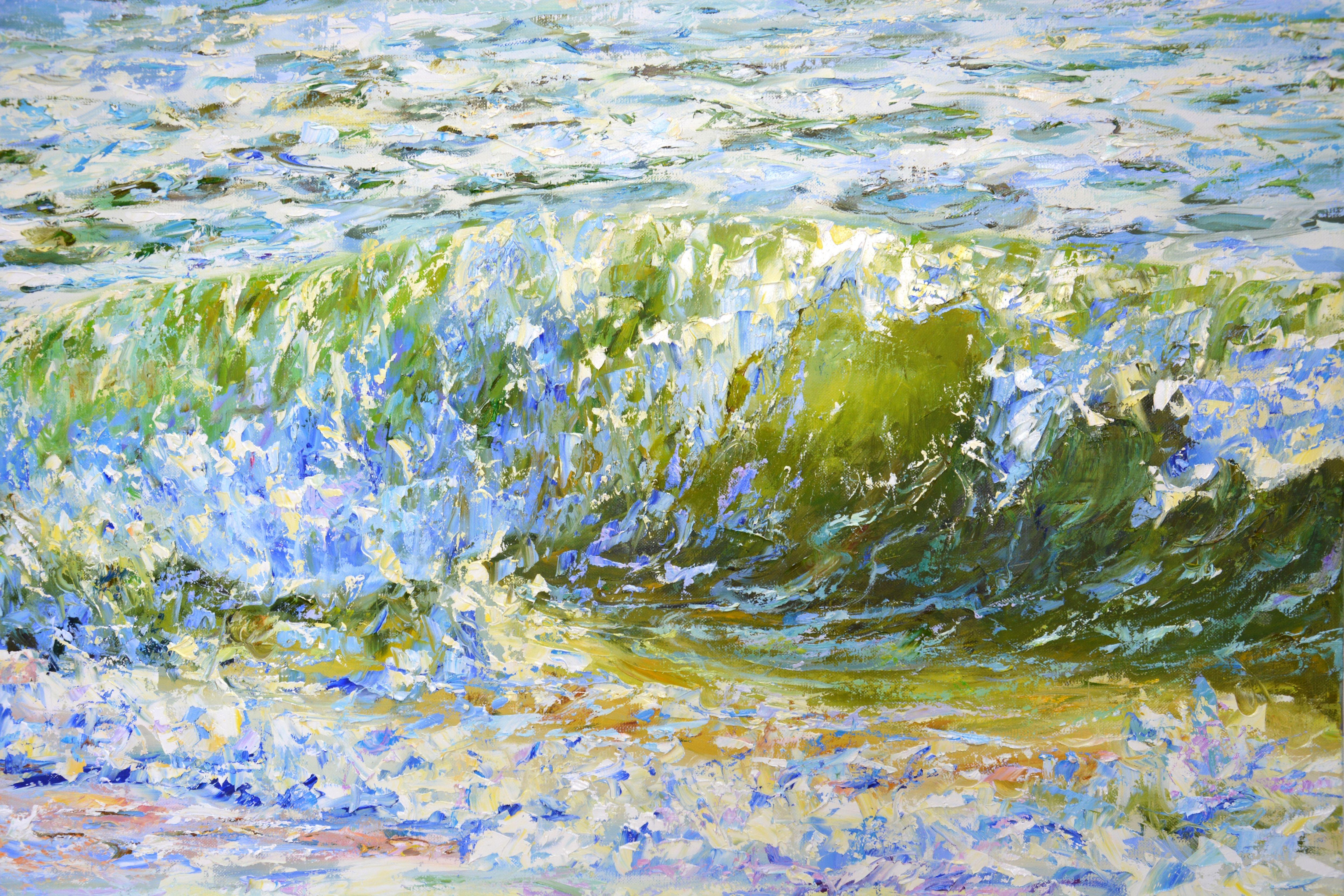 Musica delle onde, Pittura, Olio su tela in vendita 1