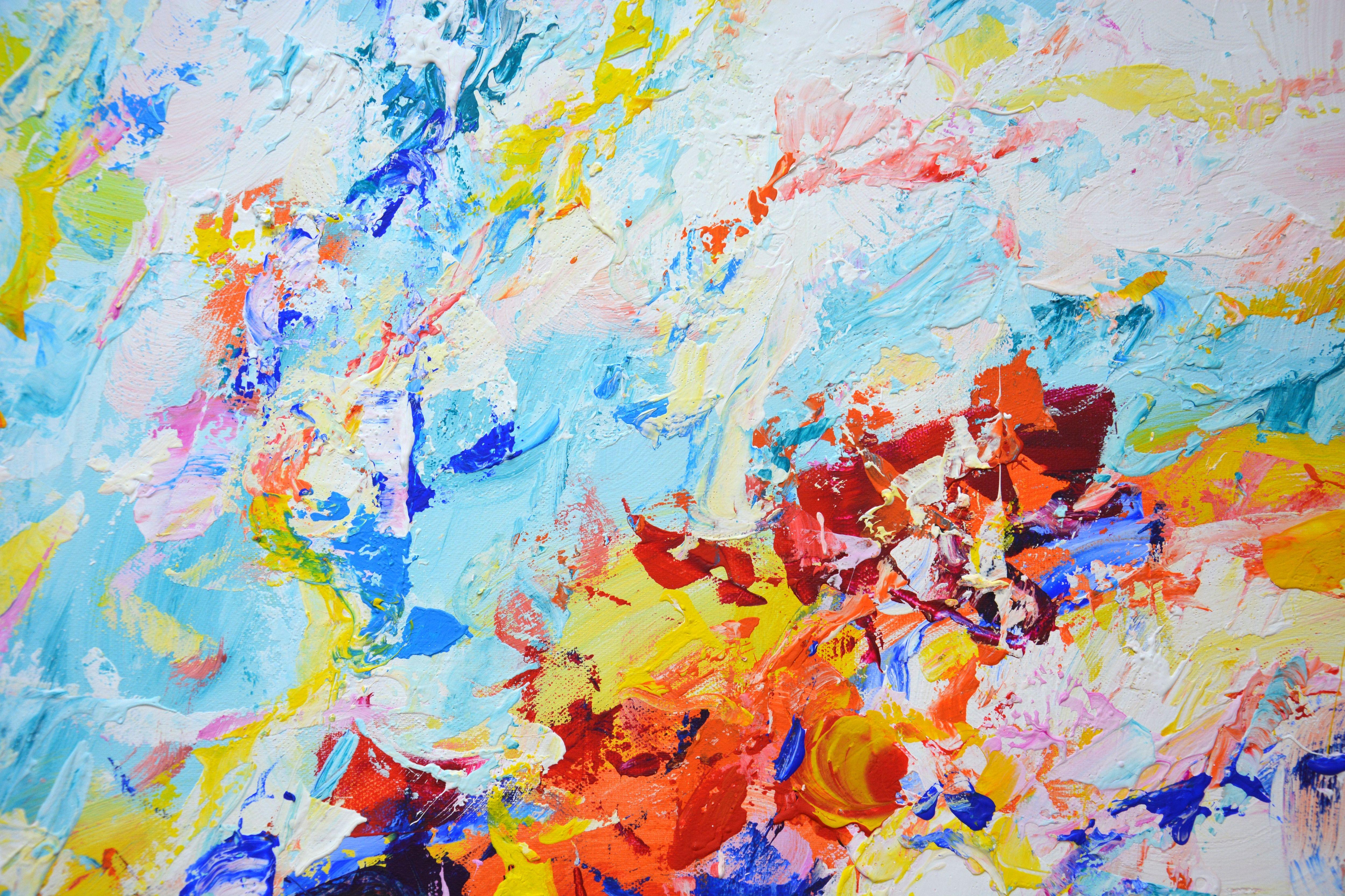 Nuova espressione, Pittura, Acrilico su tela - Abstract Painting Beige di Iryna Kastsova