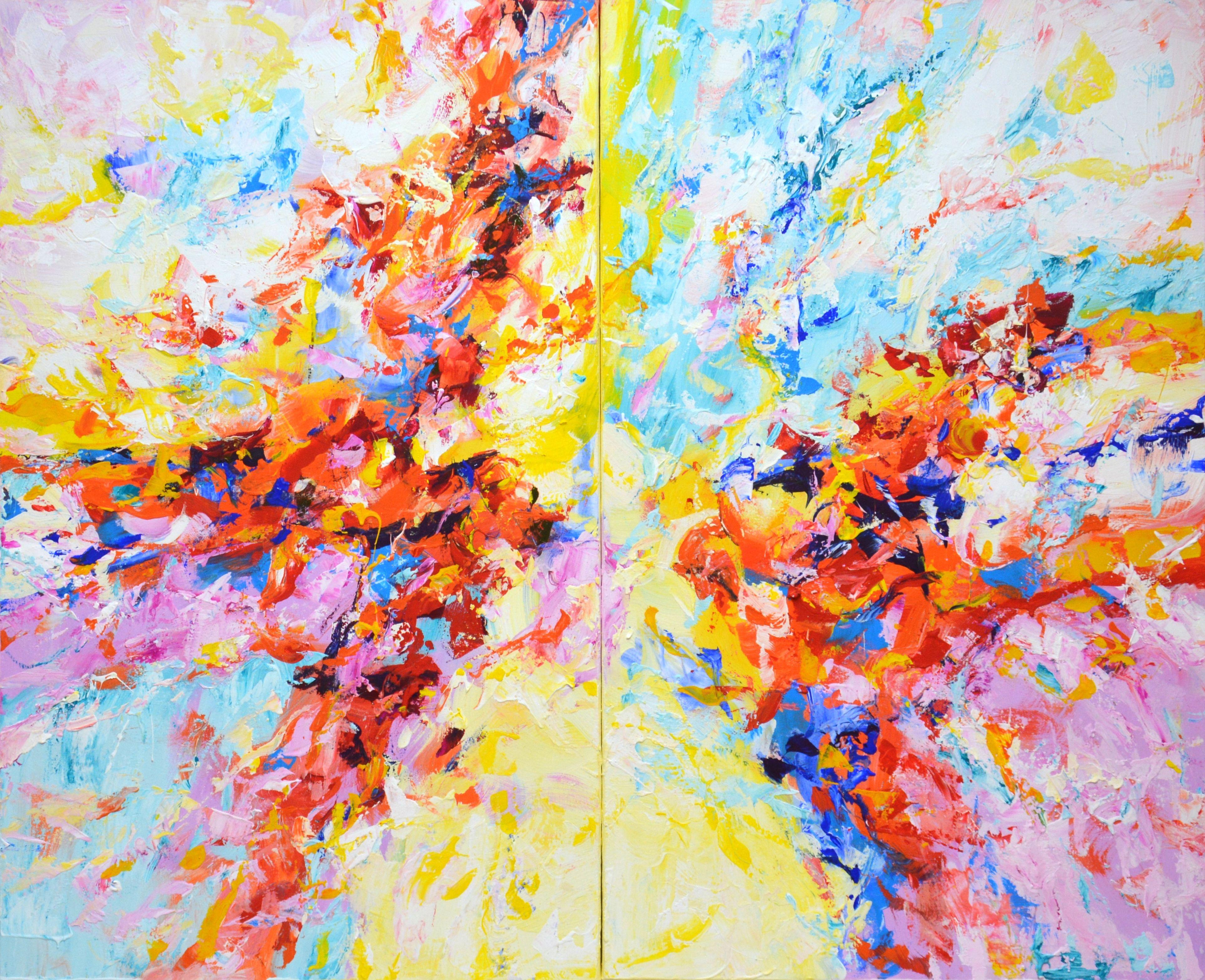 Iryna Kastsova Abstract Painting - New expression., Painting, Acrylic on Canvas
