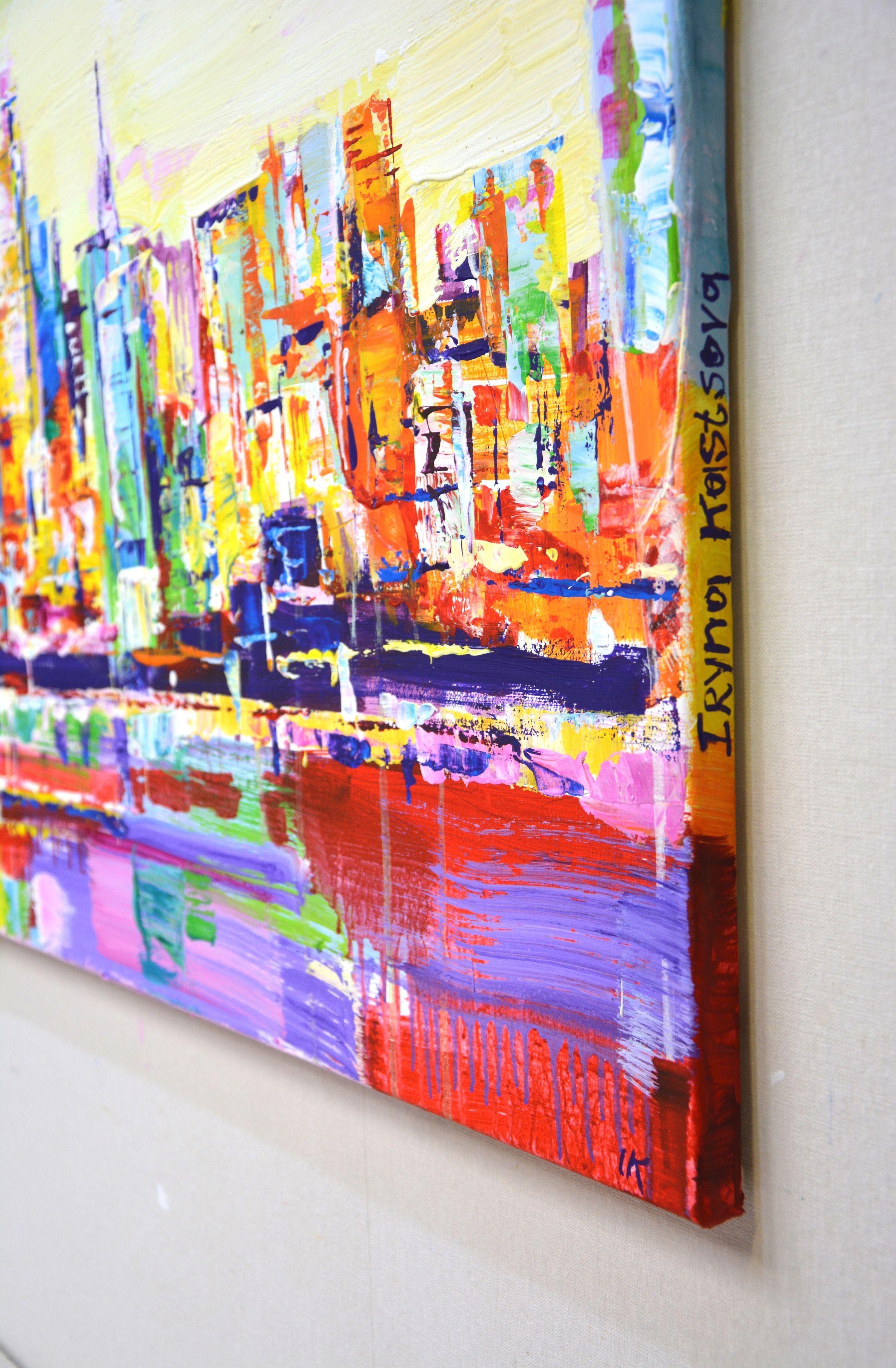 New York. Statue of Liberty., Painting, Acrylic on Canvas For Sale 2