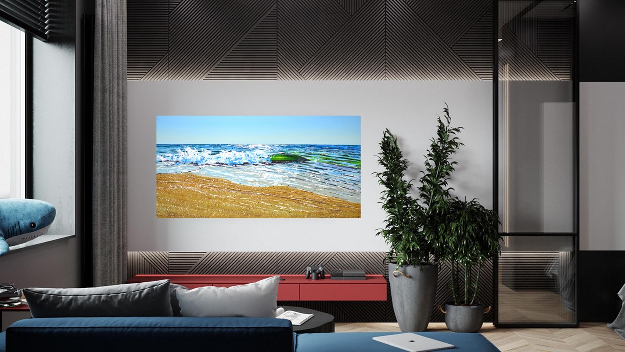 Ozean. Strand. Acrylgemälde von Iryna Kastsova, Original im Angebot 11