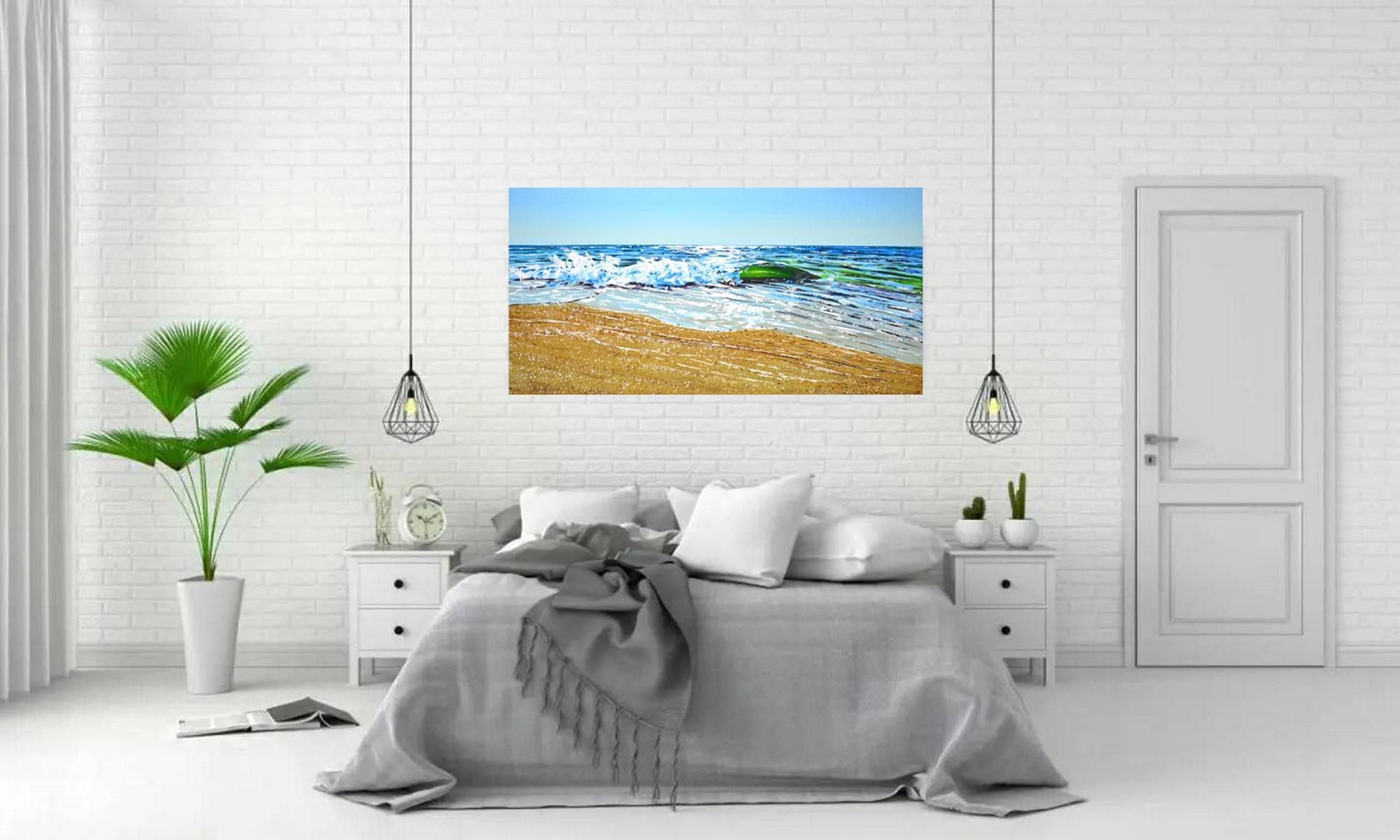 Ozean. Strand. Acrylgemälde von Iryna Kastsova, Original im Angebot 12