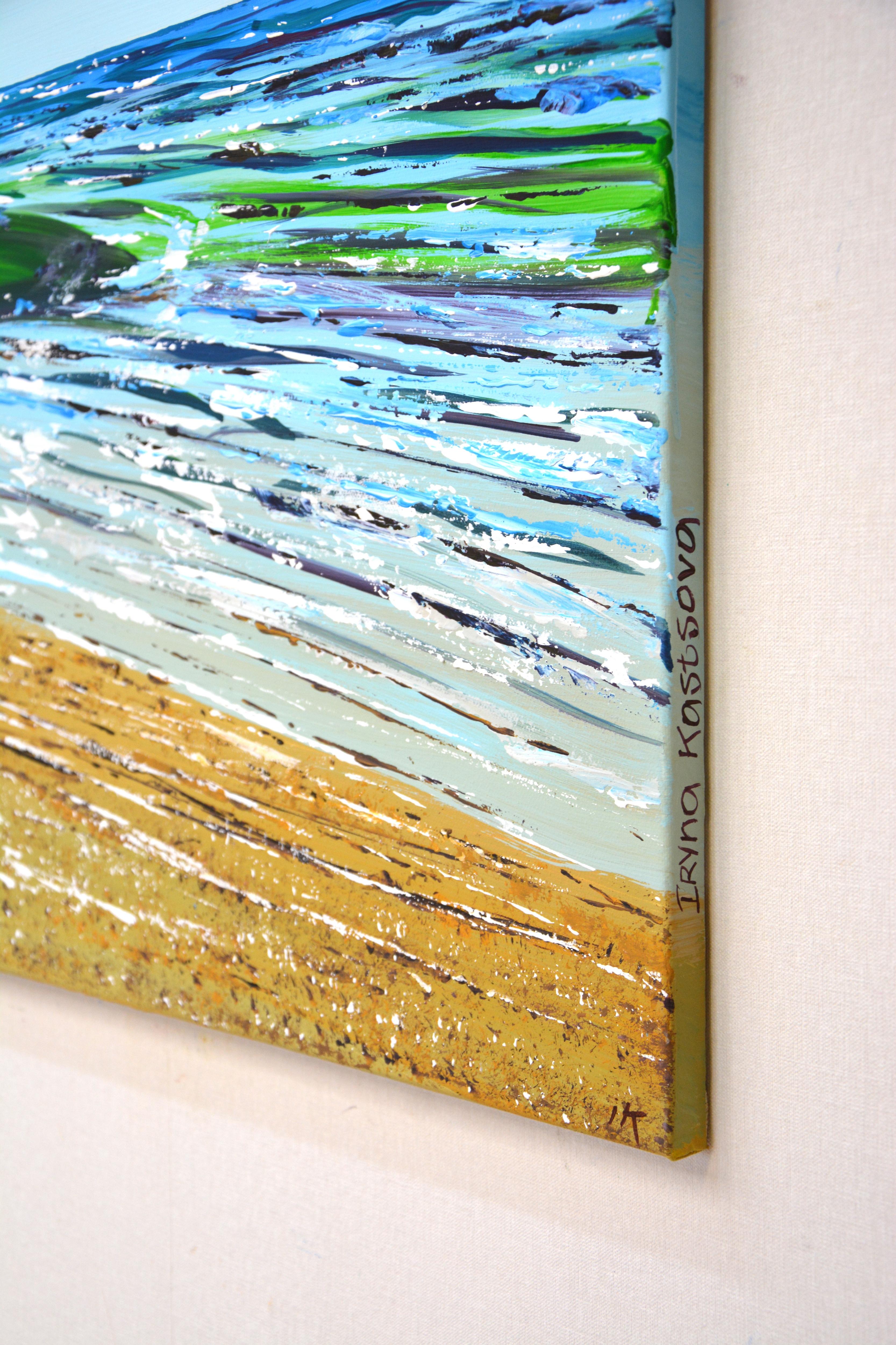 Ozean. Strand. Acrylgemälde von Iryna Kastsova, Original im Angebot 2