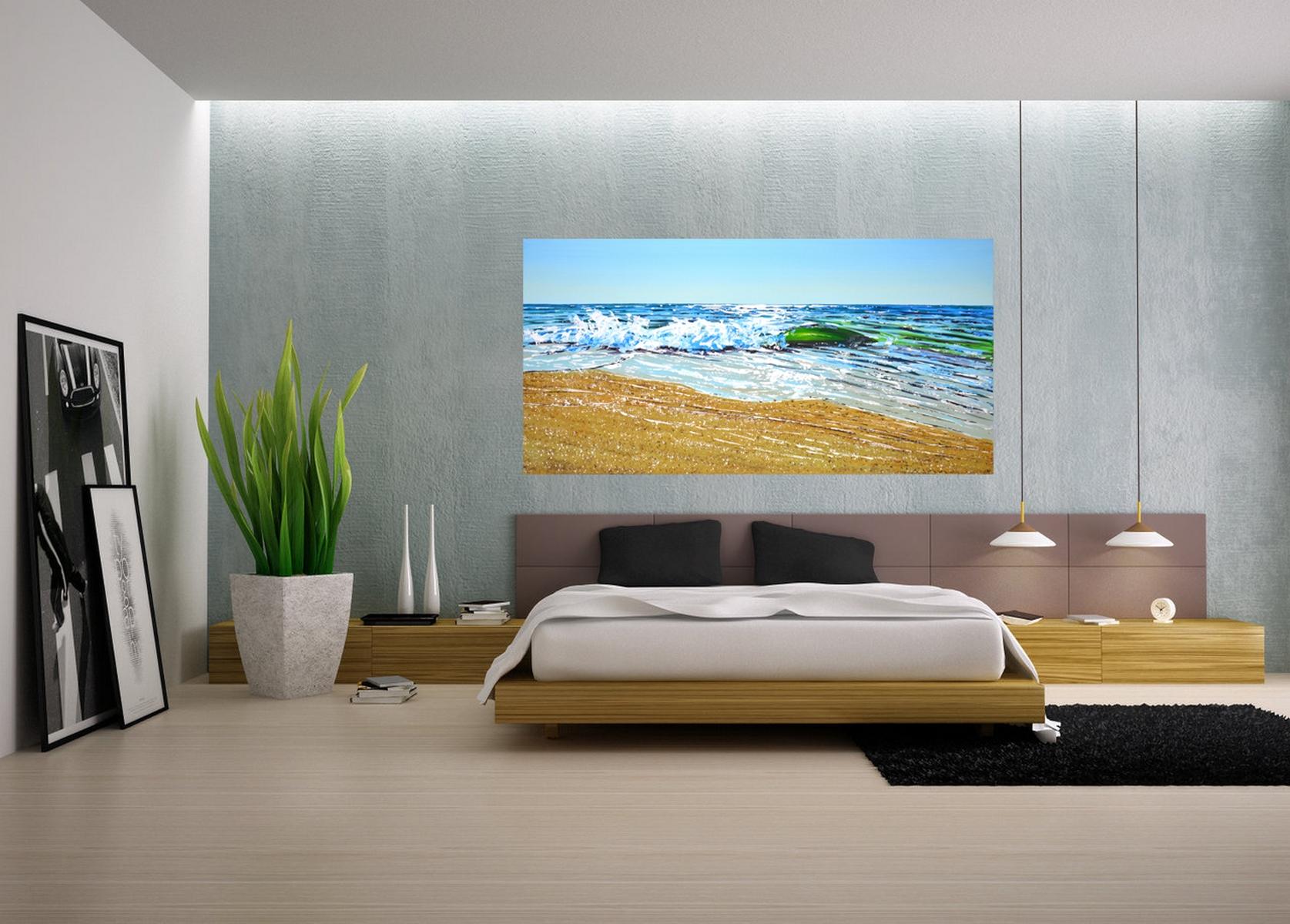 Ozean. Strand. Acrylgemälde von Iryna Kastsova, Original im Angebot 7
