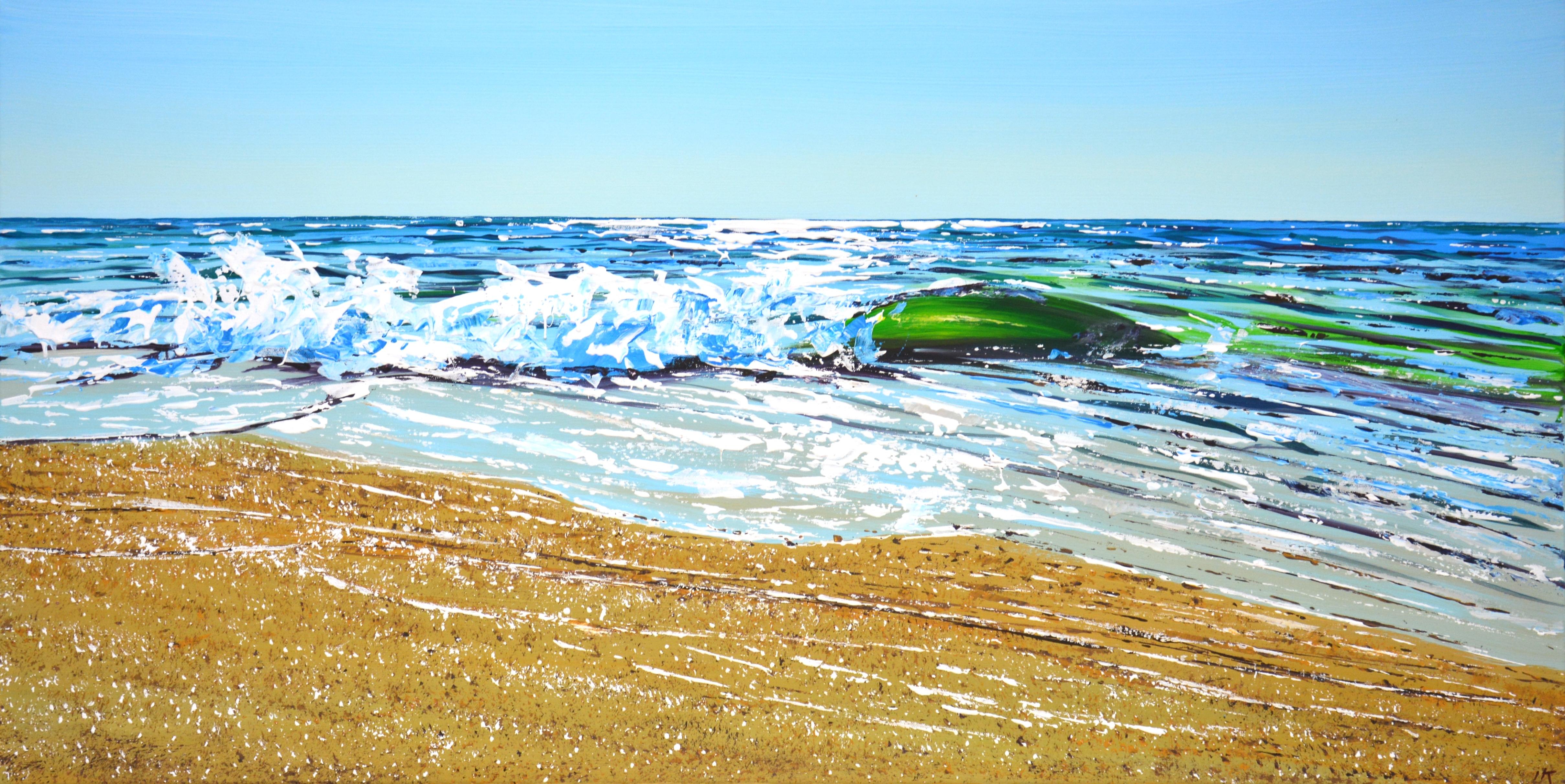 Océano. Playa. Pintura acrílica original de Iryna Kastsova