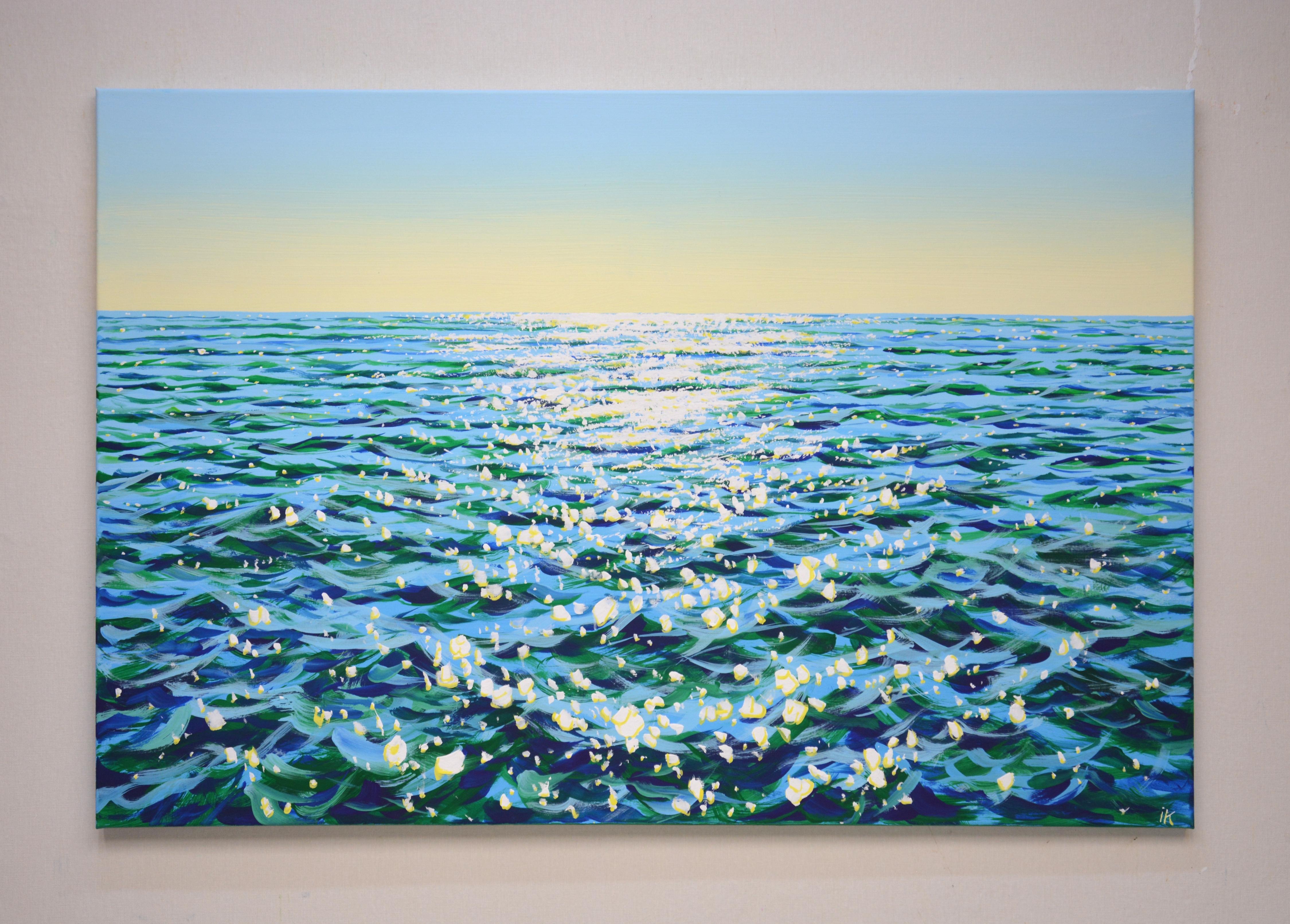 Ocean. Glare 35. - Painting by Iryna Kastsova